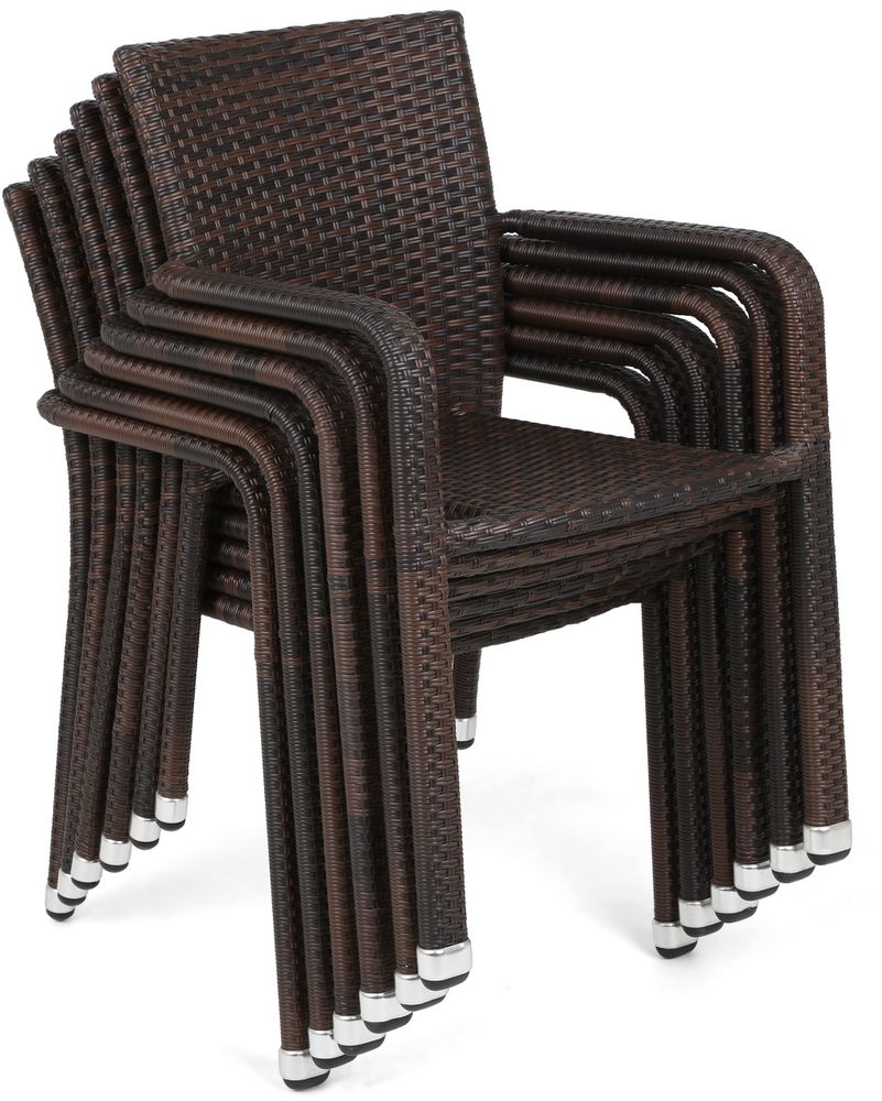 Matgrupp Sumba bord + 6 stolar - Brunmelerad Matgrupp Sumba bord + 6 stolar - Brunmelerad