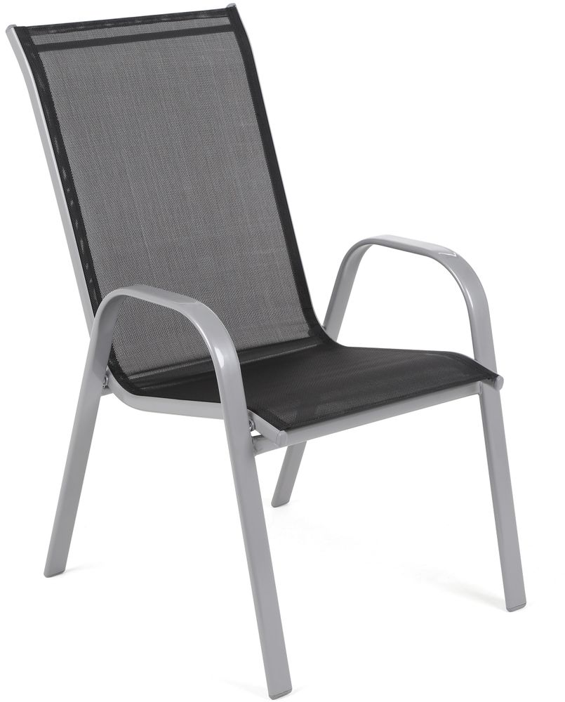 Matgrupp Sevilla brod + 6 stolar - Silver/svart