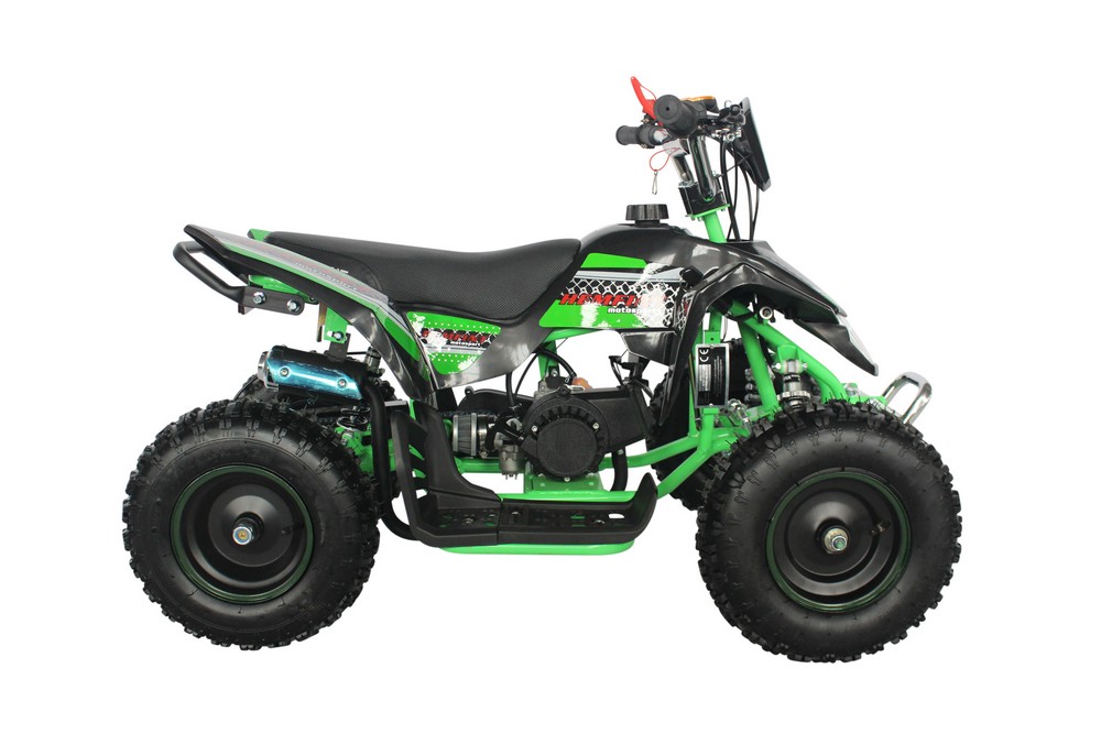 Mini-Fyrhjuling - Grn/svart + Lsktting