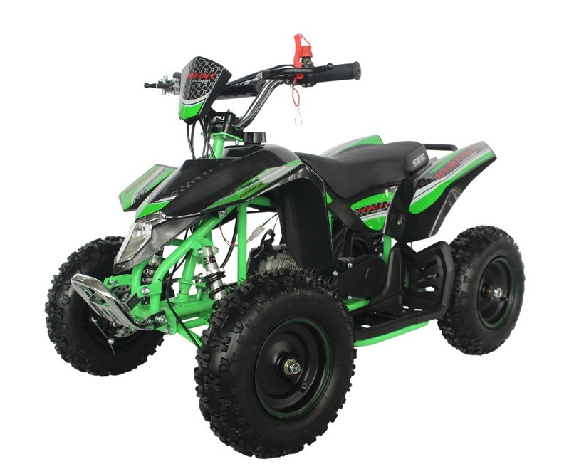 Mini-Fyrhjuling - Grn/svart + Lsktting