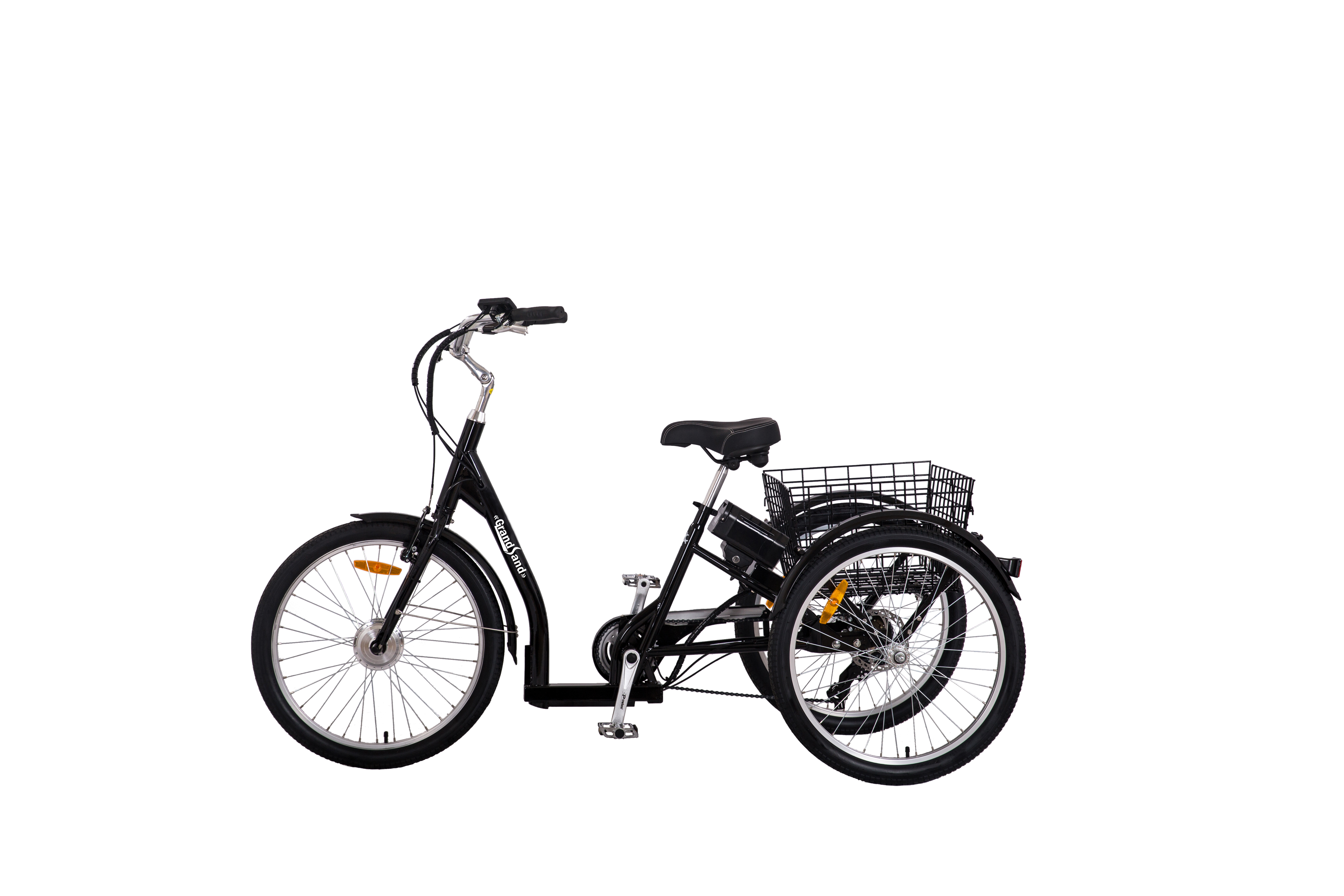 Trehjulig elcykel med 7 växlar - 250W + Låskätting Trehjulig elcykel med 7 växlar - 250W + Låskätting