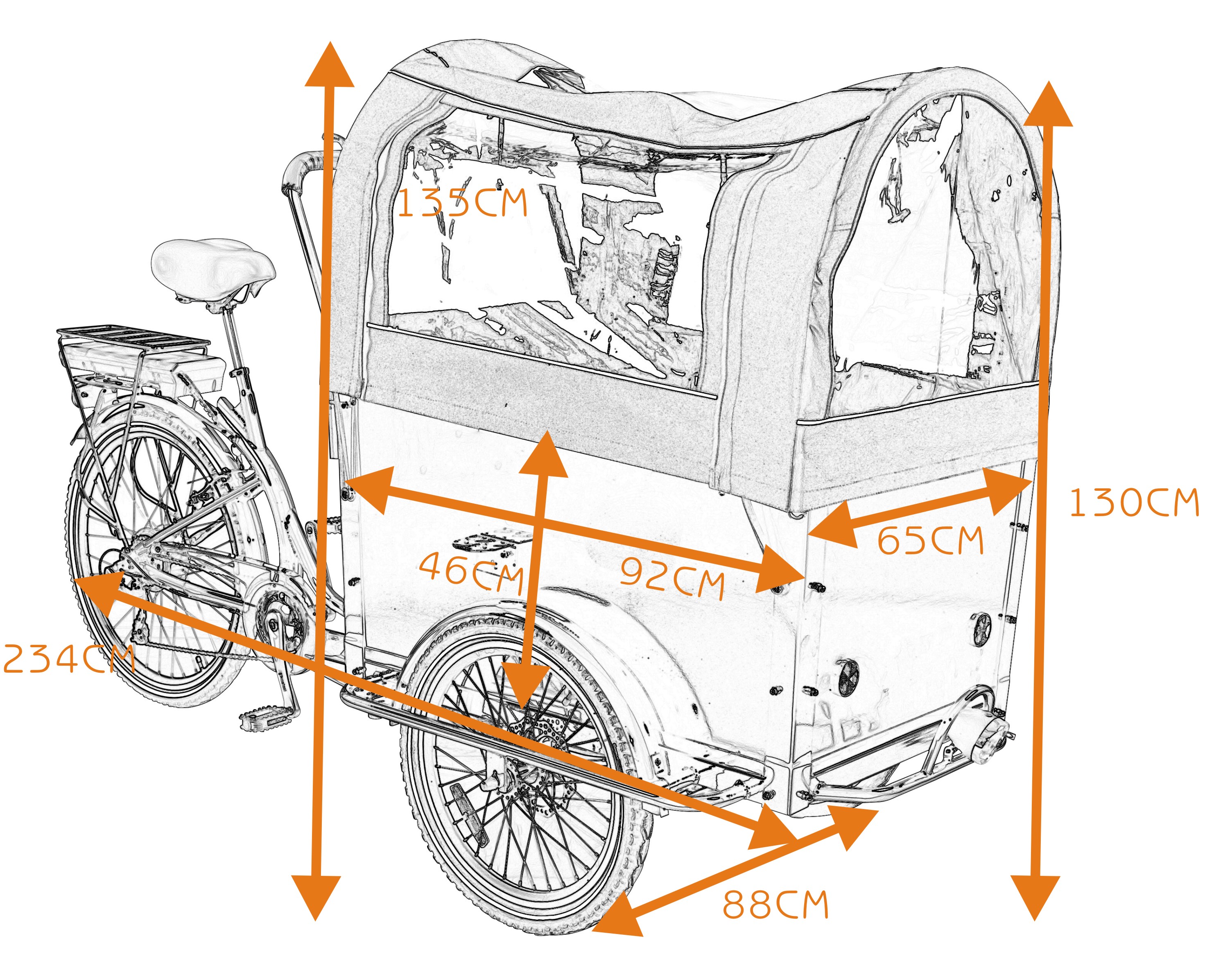 Eldriven Lådcykel med svart låda + Reflexsele Eldriven Lådcykel med svart låda + Reflexsele