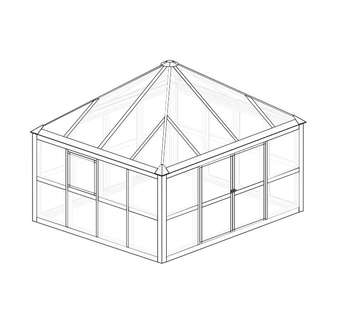 Växthus Jupiter 8,7 m² - svart + Växthusrengöring Växthus Jupiter 8,7 m² - svart + Växthusrengöring