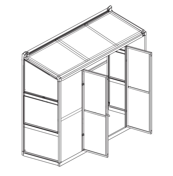 Vggvxthus Atlas - 1,3 m + Vxthusrengring