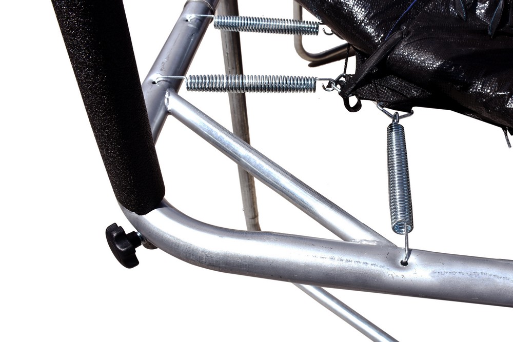 Rektangulr studsmatta med skyddsnt + Stege till studsmatta