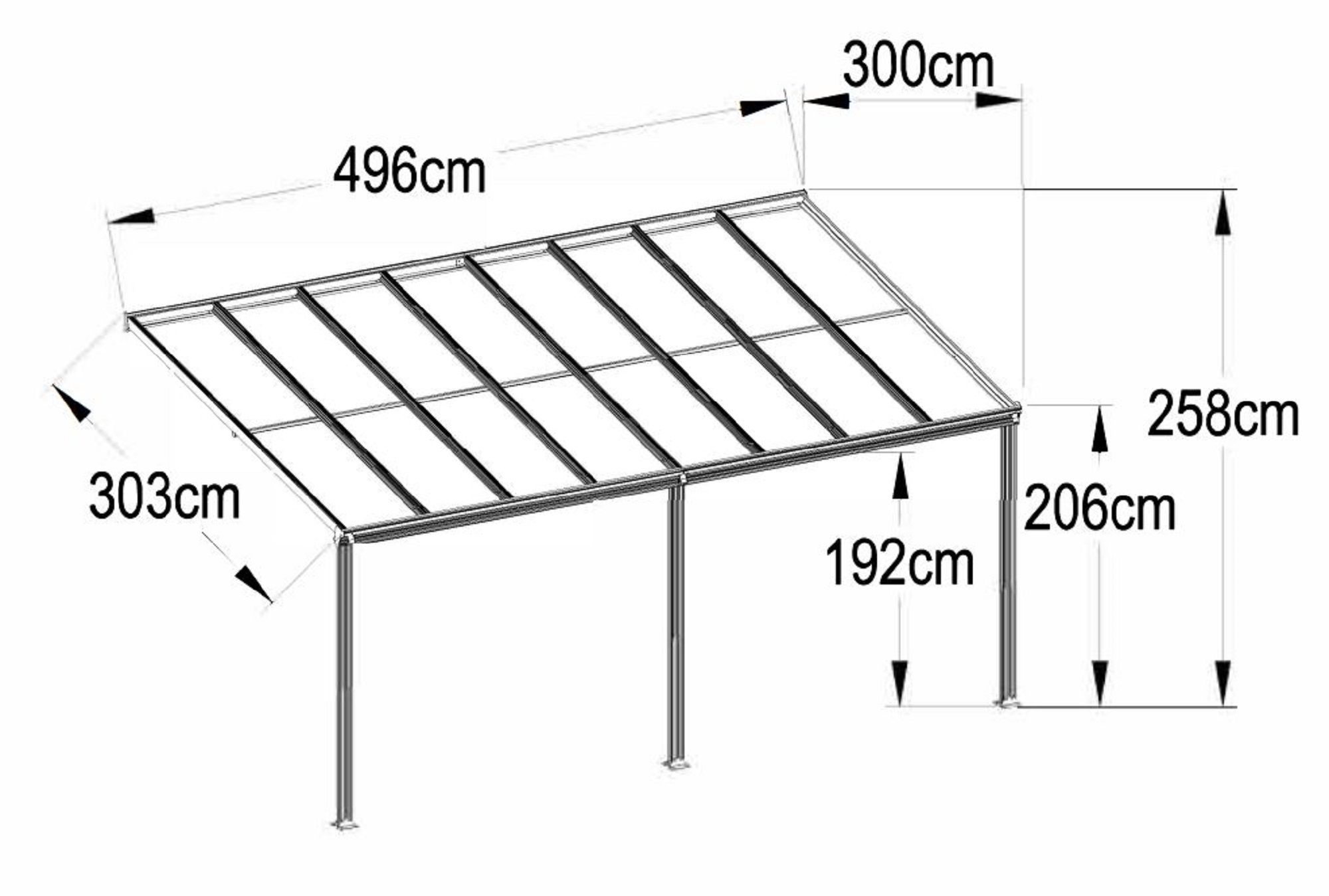 Altantak Jim - Vit - 300 x 495 cm Altantak Jim - Vit - 300 x 495 cm