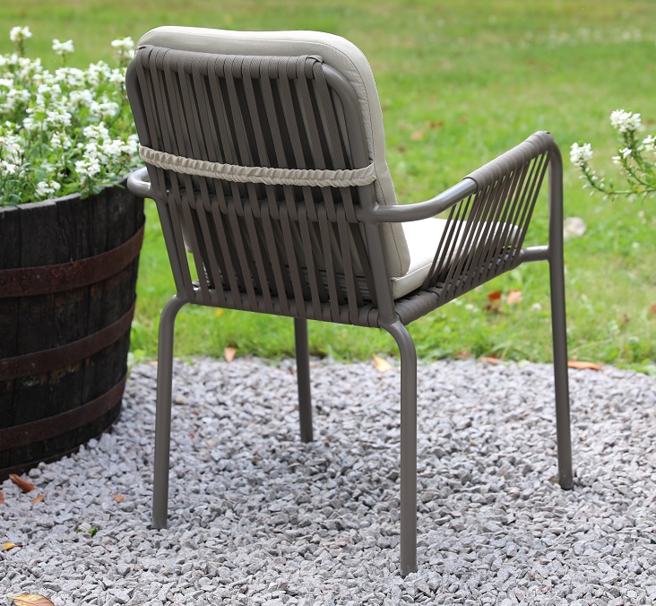 Lincoln stol - Grå med beige dyna Lincoln stol - Grå med beige dyna