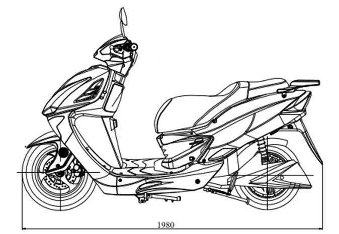 Elmoped - 2000W Svart + Lsktting