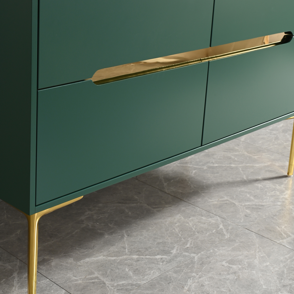 Badezimmermöbel Cancun 120 cm - Grün mit Messingdetails Badezimmermöbel Cancun 120 cm - Grün mit Messingdetails