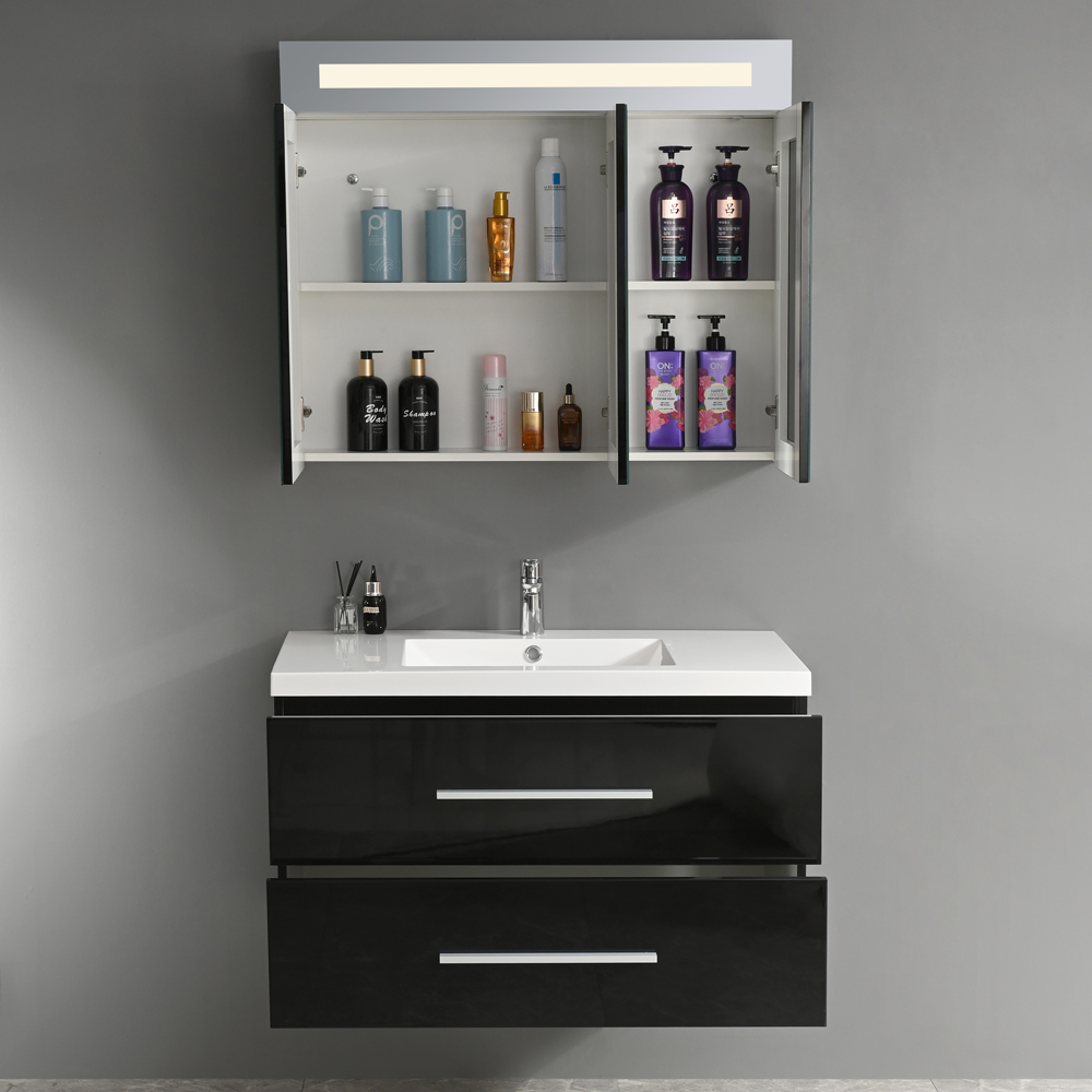 Badrumsmöbler Malaga 90 cm - Svart Badrumsmöbler Malaga 90 cm - Svart