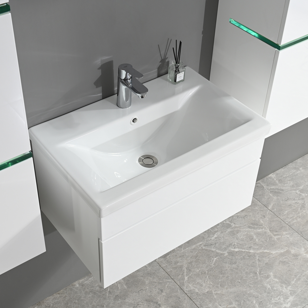 Badezimmerm�bel Venedig 60 cm - Wei� mit LED-Beleuchtung