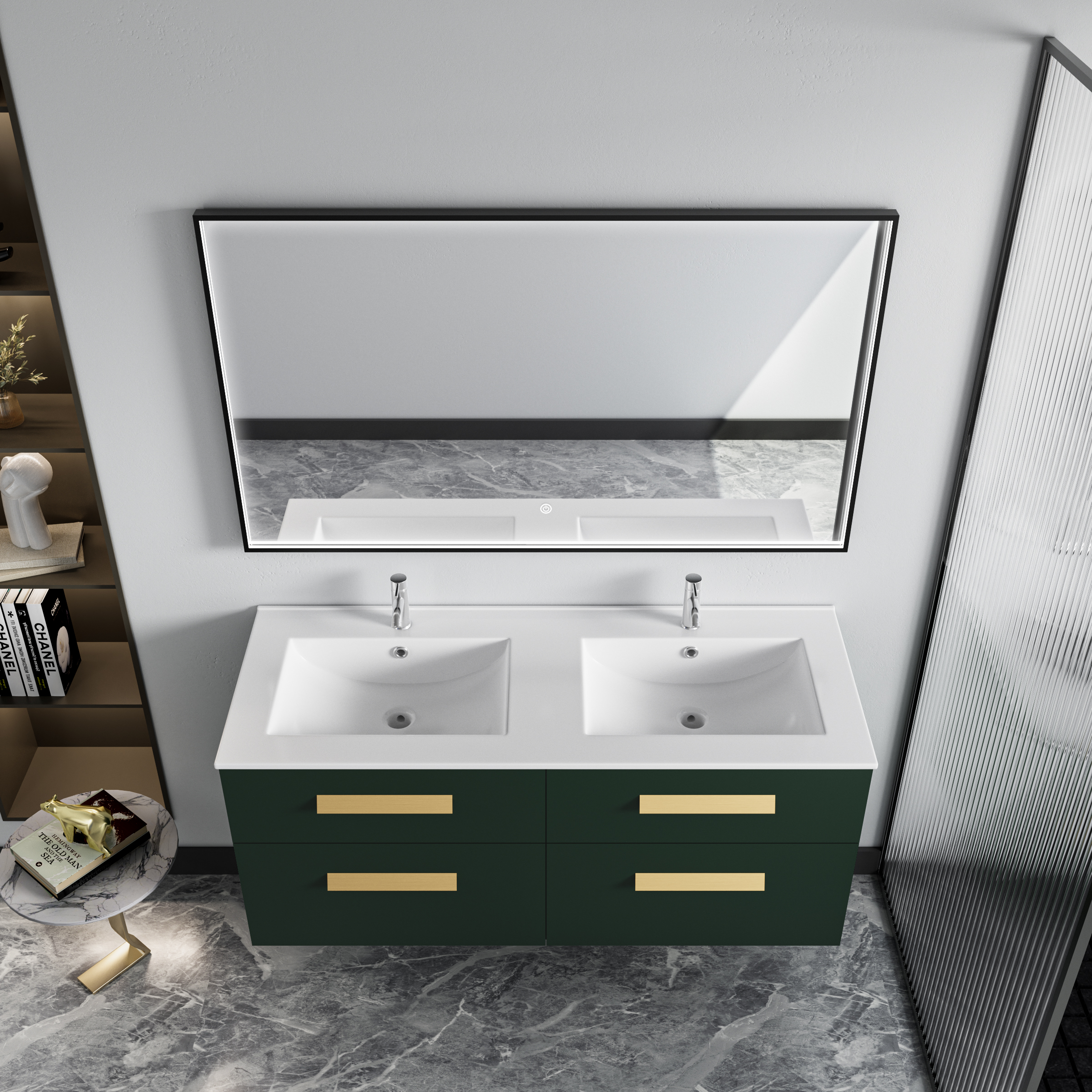 Badezimmermöbel Lima - Schwarz & Messing Badezimmermöbel Lima - Schwarz & Messing