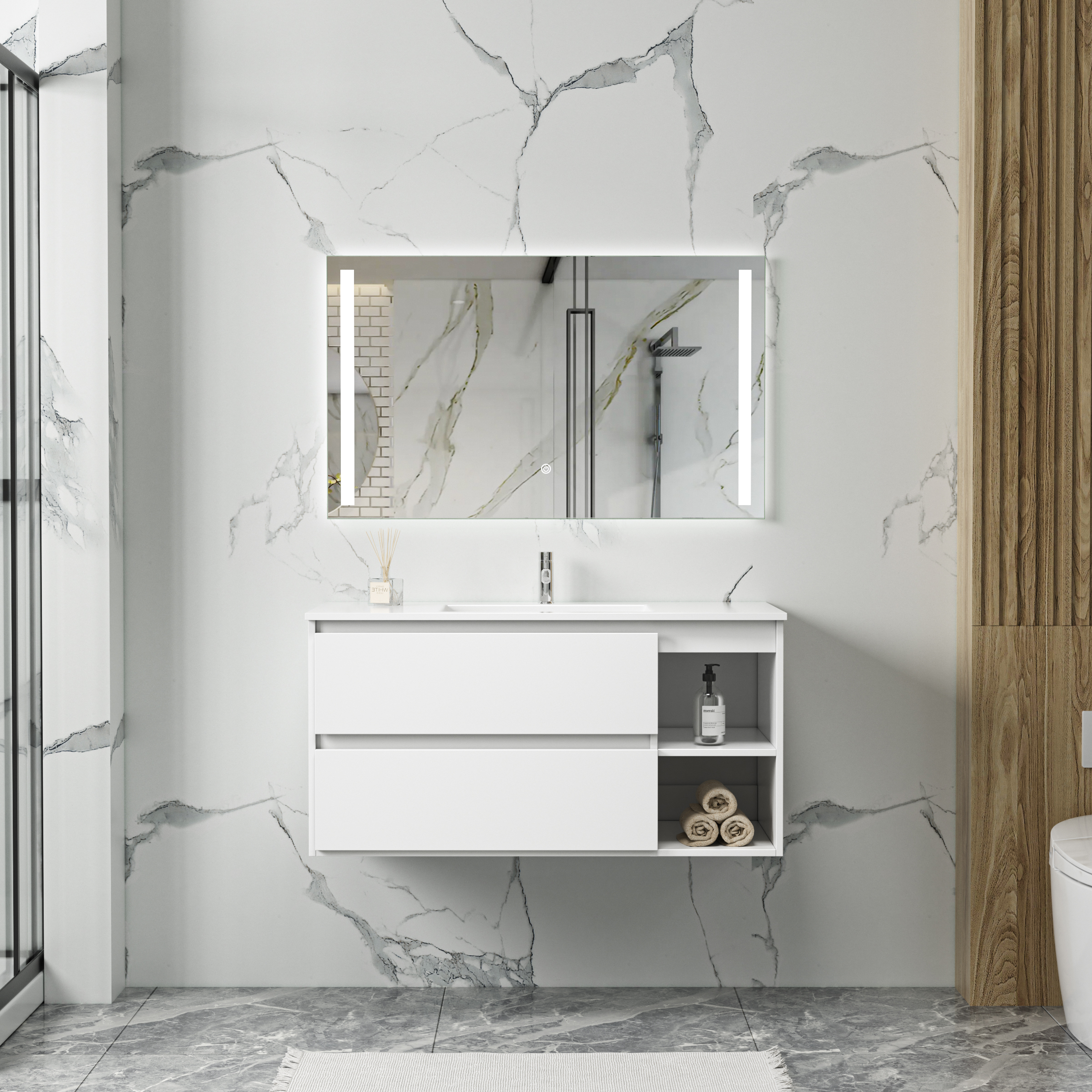 Badrumsmbler Florence 100 cm - Vit