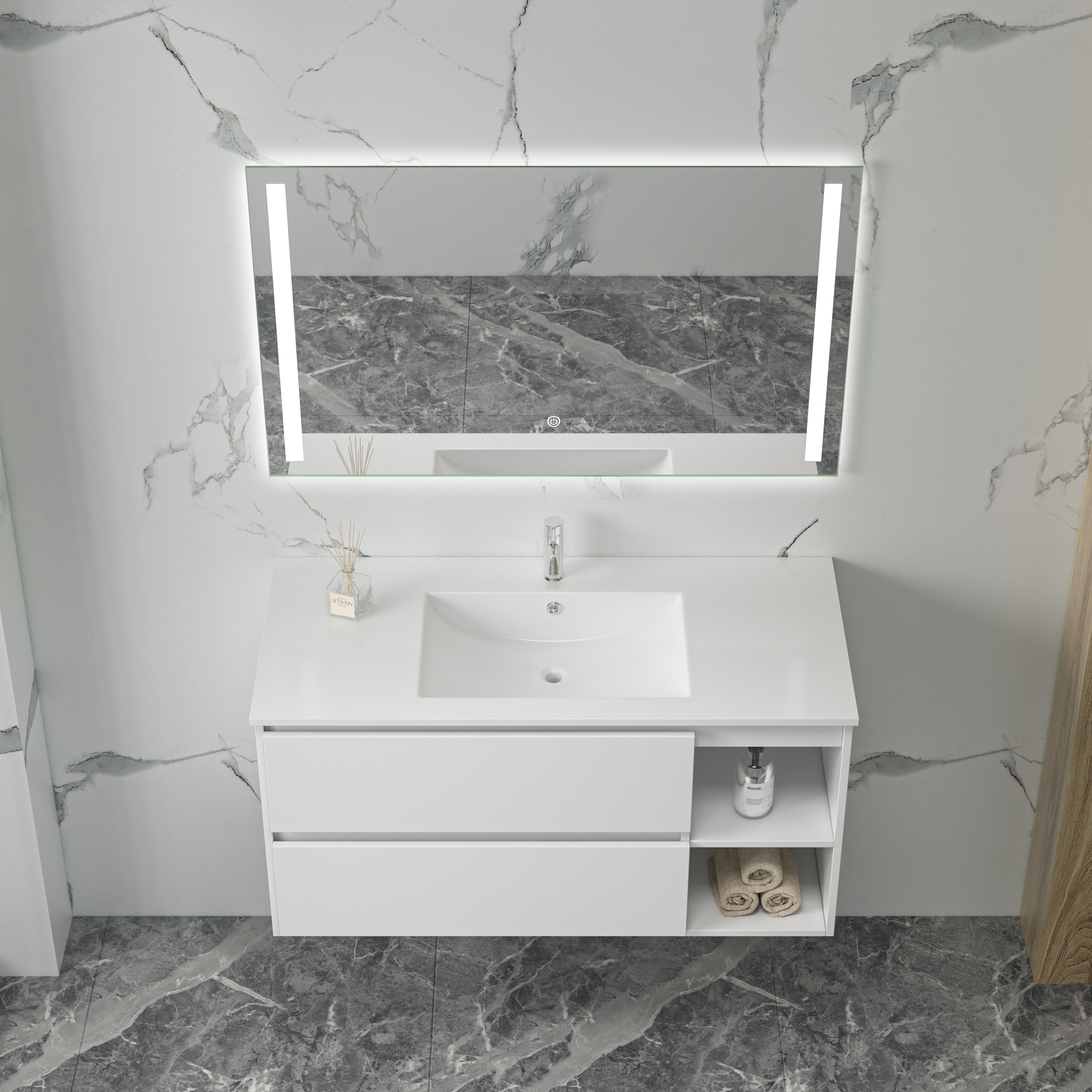 Badrumsmbler Florence 100 cm - Vit