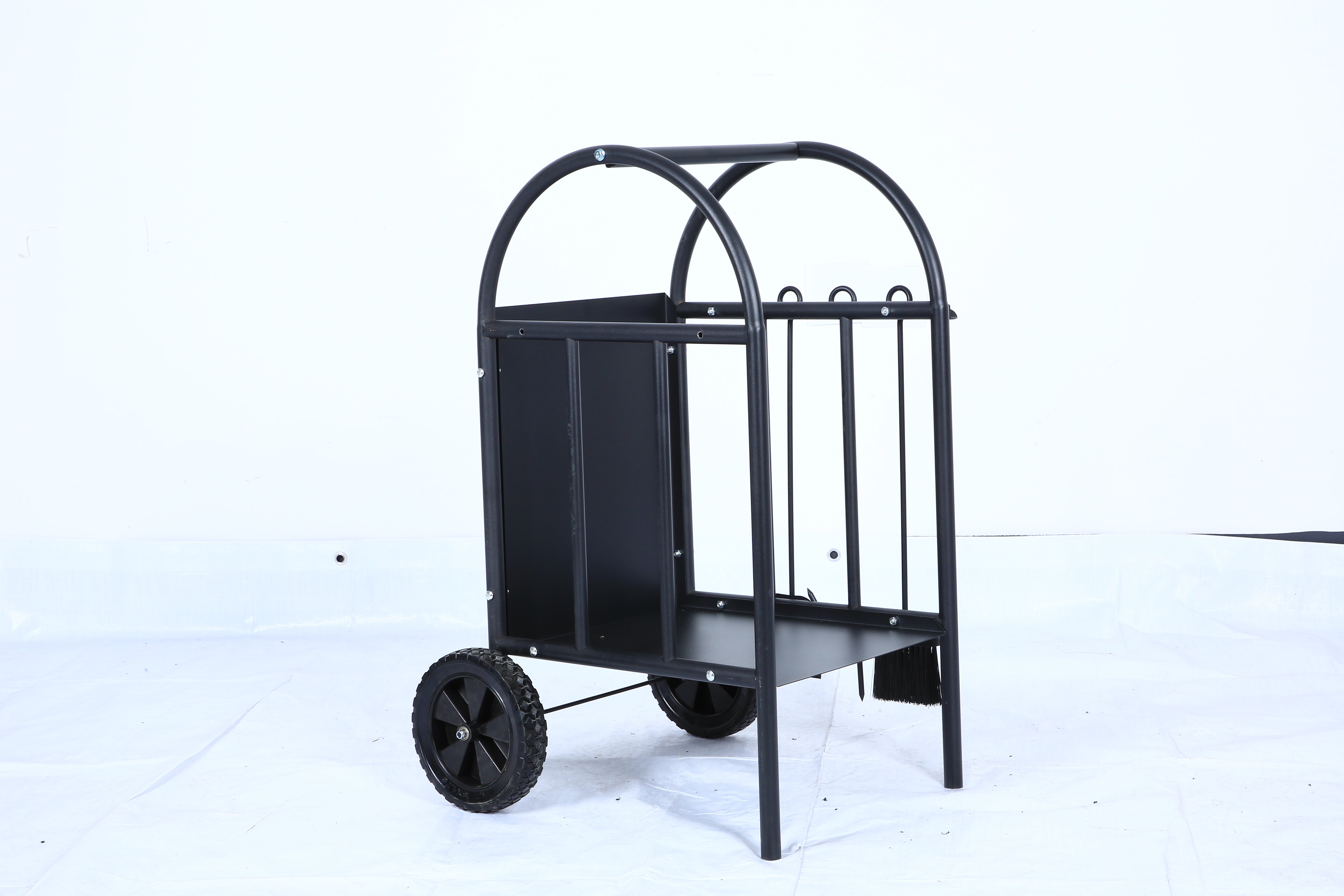 Vedvagn Premium Svart - 43x38x80 cm