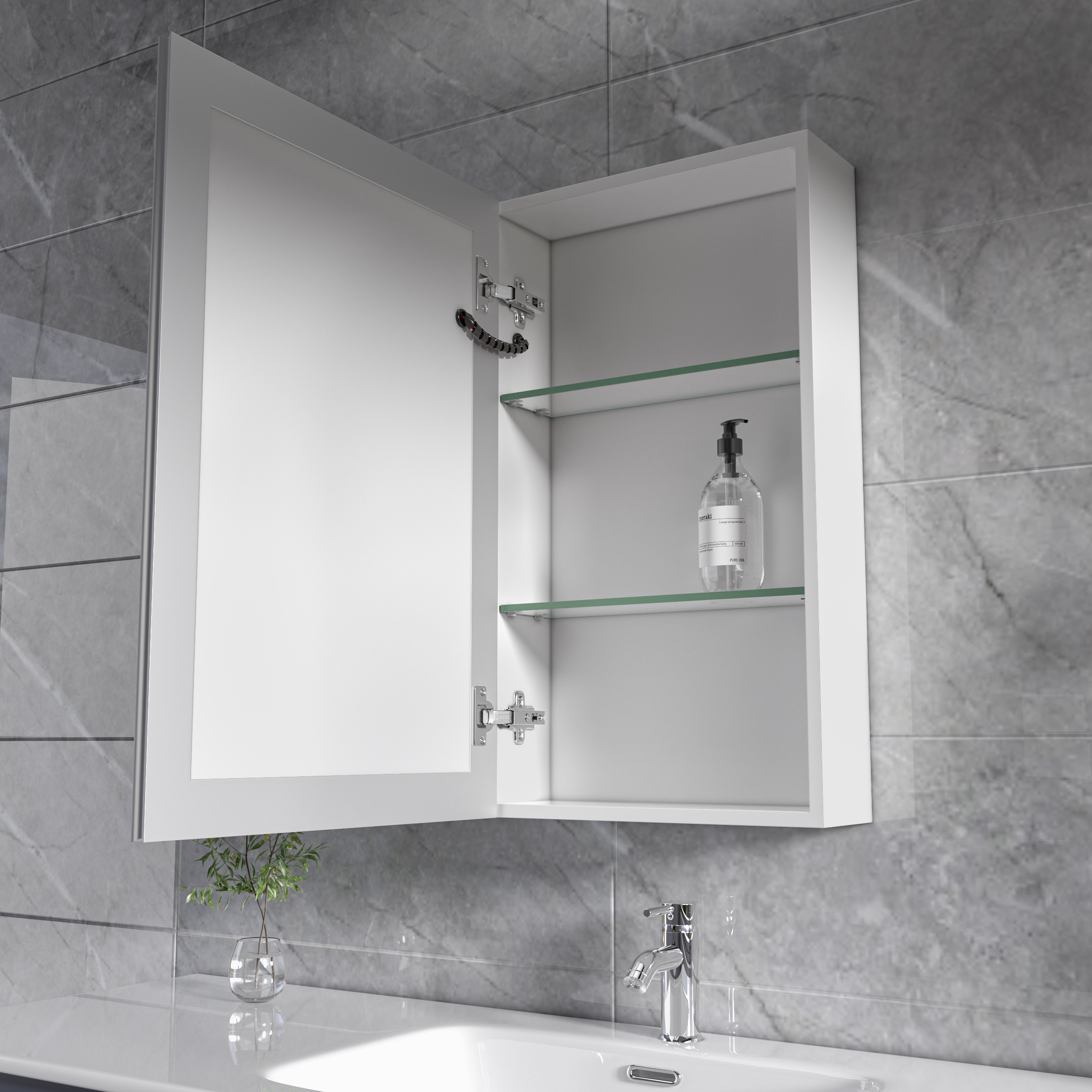 Spegelskåp Glanz med dimbart ljus - 40 cm Spegelskåp Glanz med dimbart ljus - 40 cm