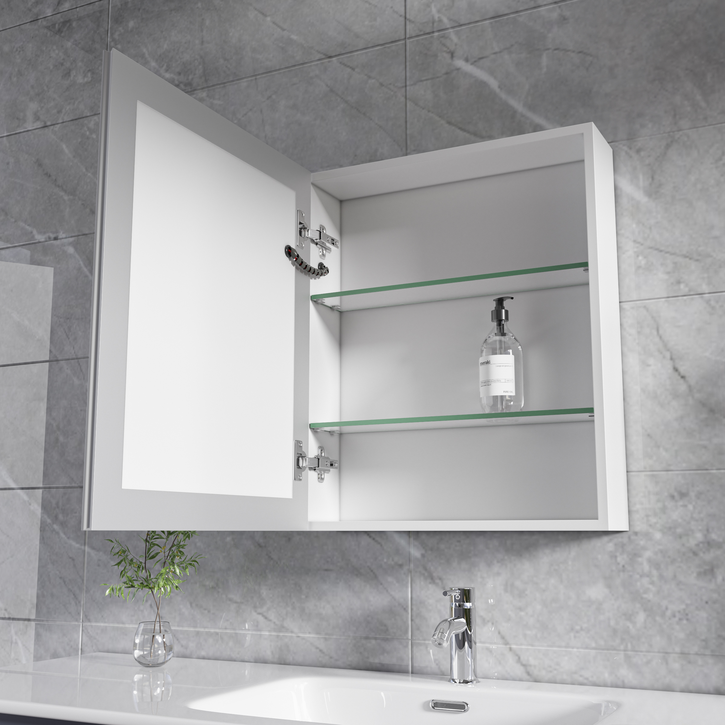 Spegelskåp Glanz med dimbart ljus - 50 cm Spegelskåp Glanz med dimbart ljus - 50 cm