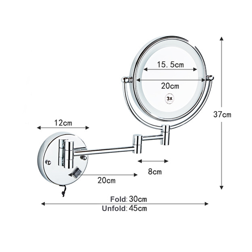 Sminkspegel med LED - Krom Sminkspegel med LED - Krom