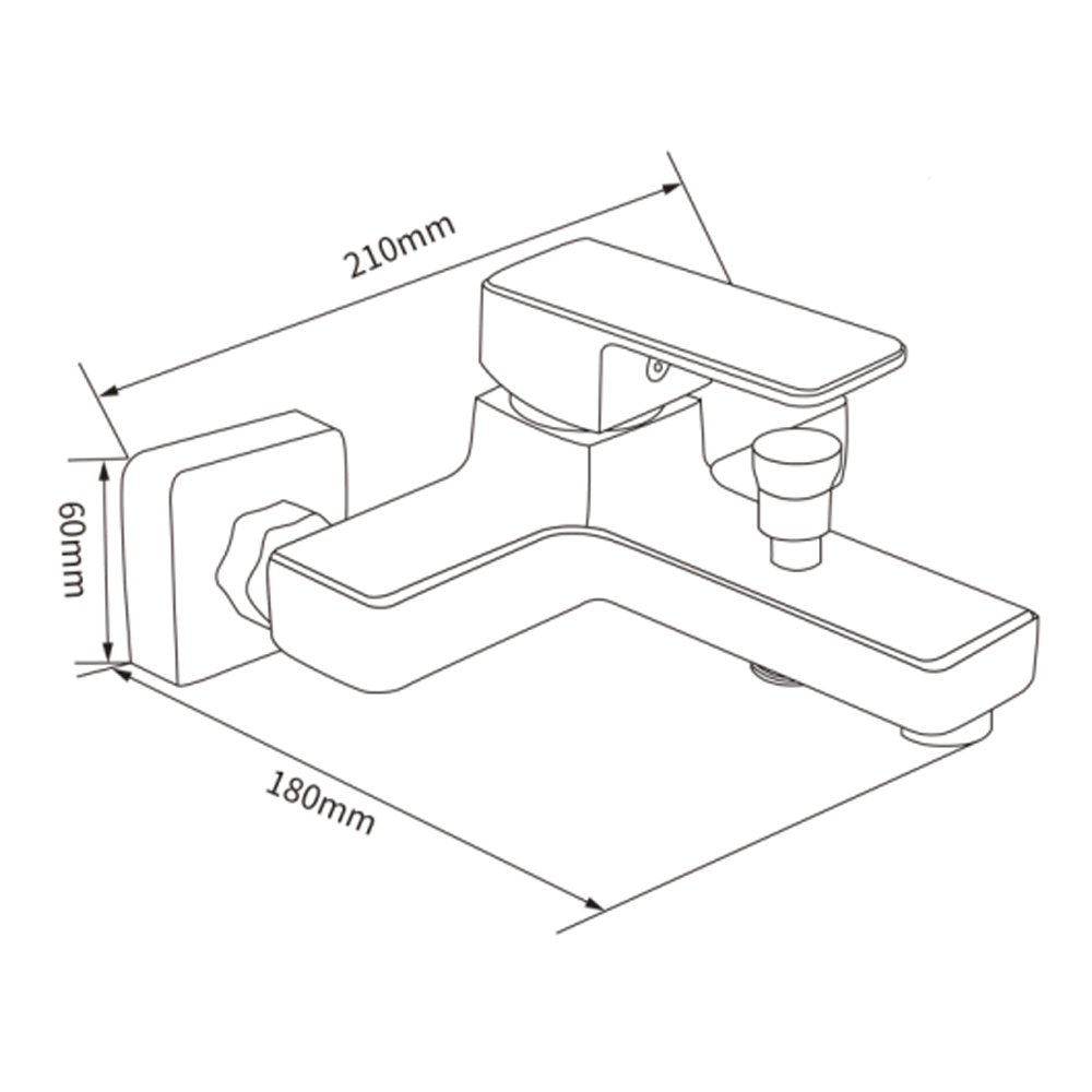 Badkarsblandare Lily - Krom Badkarsblandare Lily - Krom