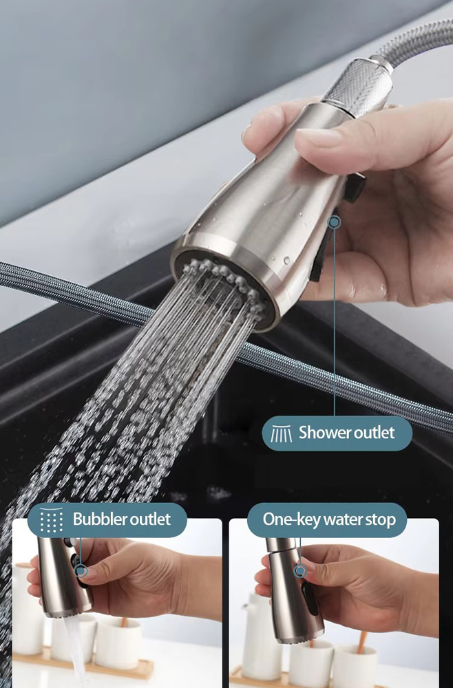 Köksblandare Lily - Borstad stål Köksblandare Lily - Borstad stål