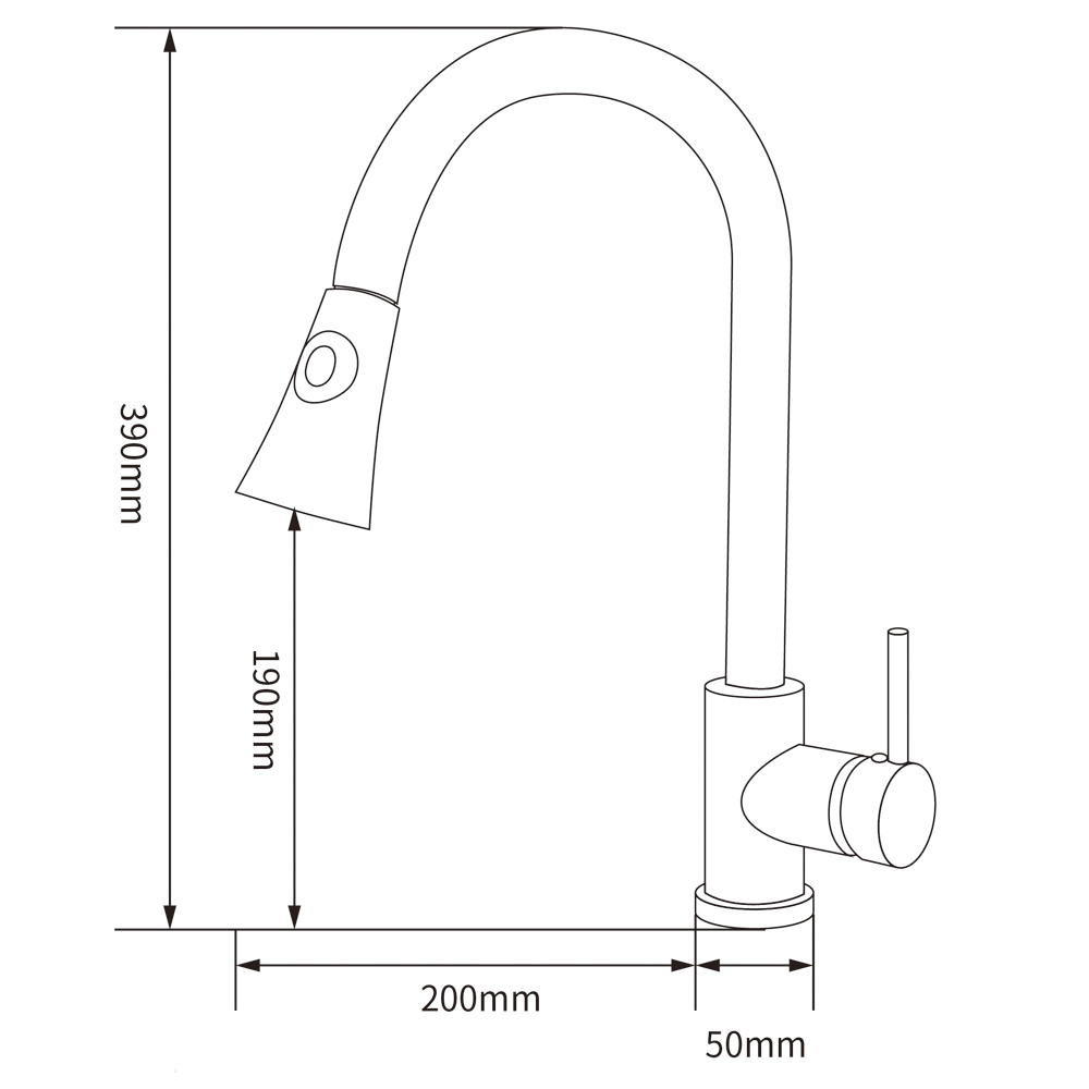 Köksblandare Lily - Borstad stål Köksblandare Lily - Borstad stål