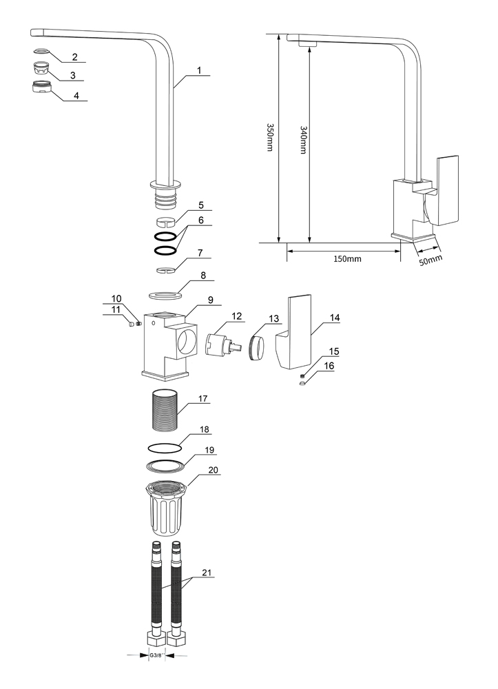 Köksblandare Daisy - Krom Köksblandare Daisy - Krom