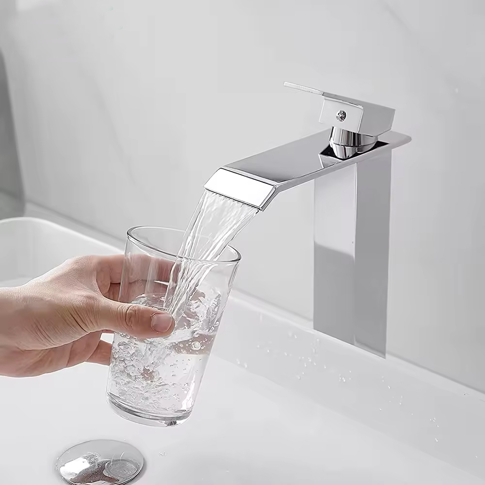 Tvättställsblandare - Orchid | Hög pip | Krom Tvättställsblandare - Orchid | Hög pip | Krom