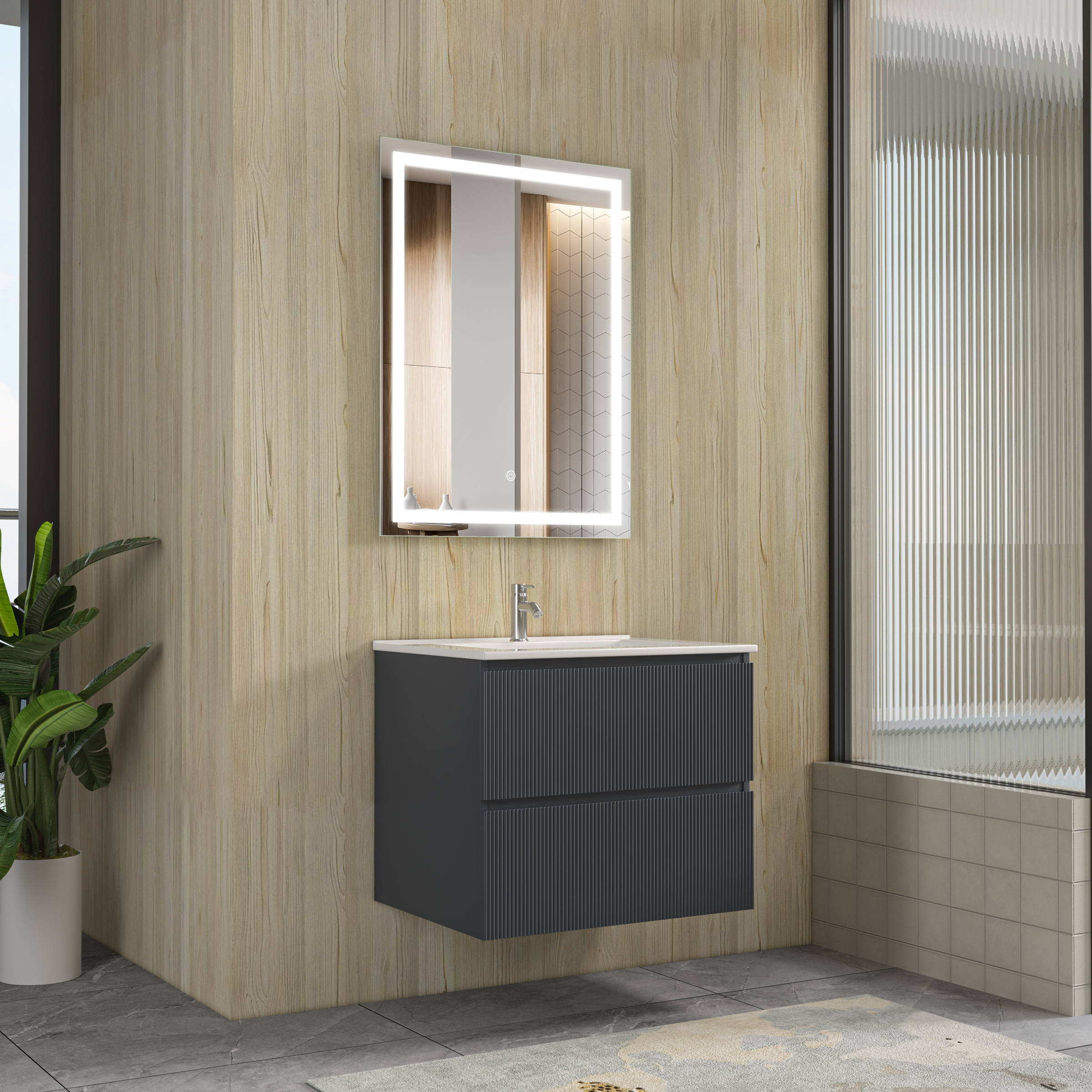 Badezimmermöbel Nero - Dunkelgrau Badezimmermöbel Nero - Dunkelgrau