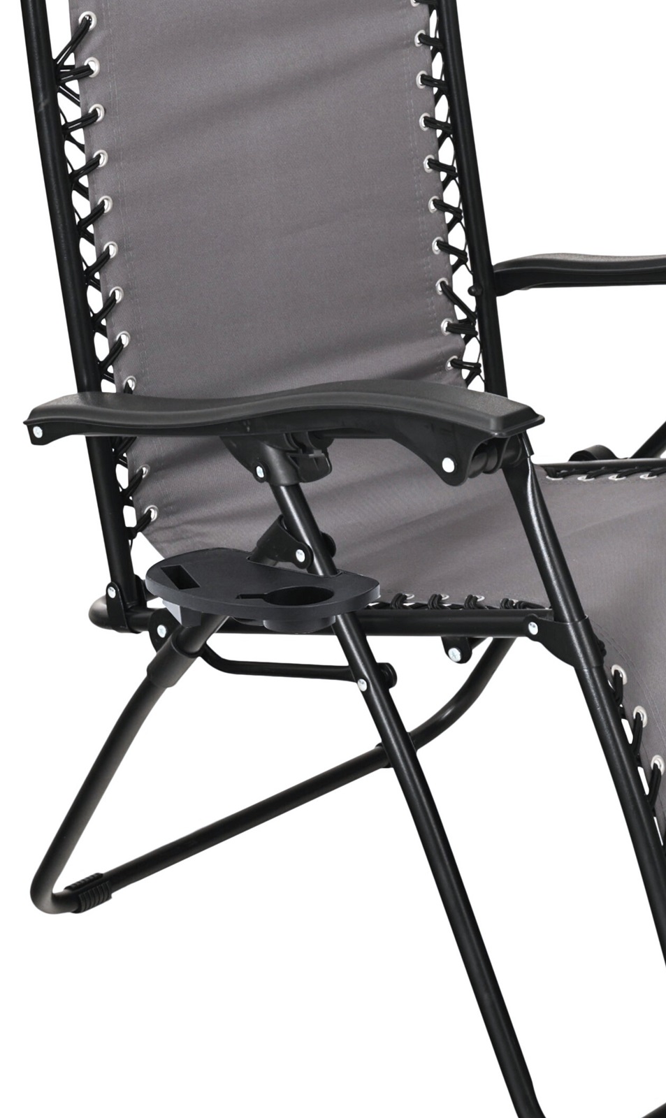 Amalia solstol med dryckeshållare - Grå / Svart Baden Baden Amalia solstol med dryckeshållare - Grå / Svart Baden Baden