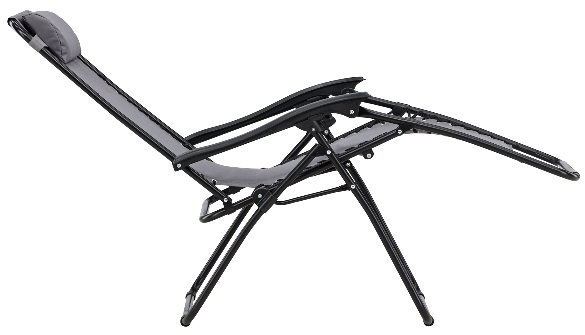 Amalia solstol med dryckeshållare - Grå / Svart Baden Baden Amalia solstol med dryckeshållare - Grå / Svart Baden Baden