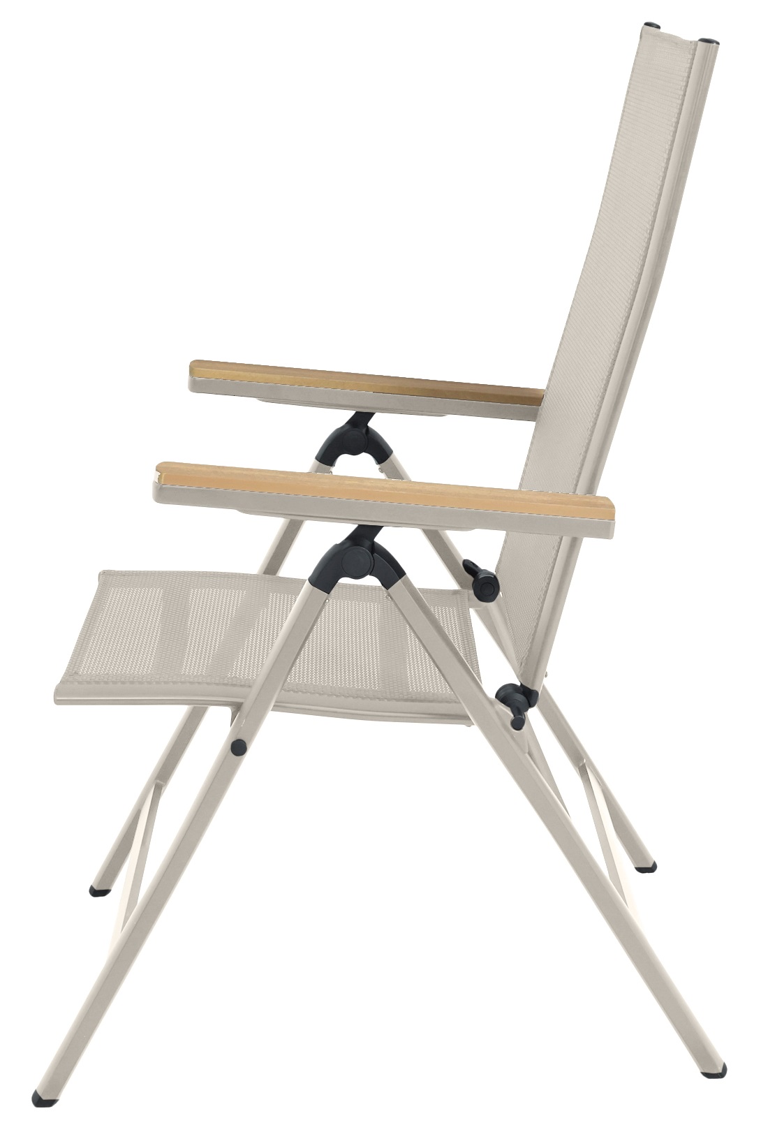 Svea positionsstol beige textilene med armstöd i ek-aintwood Svea positionsstol beige textilene med armstöd i ek-aintwood