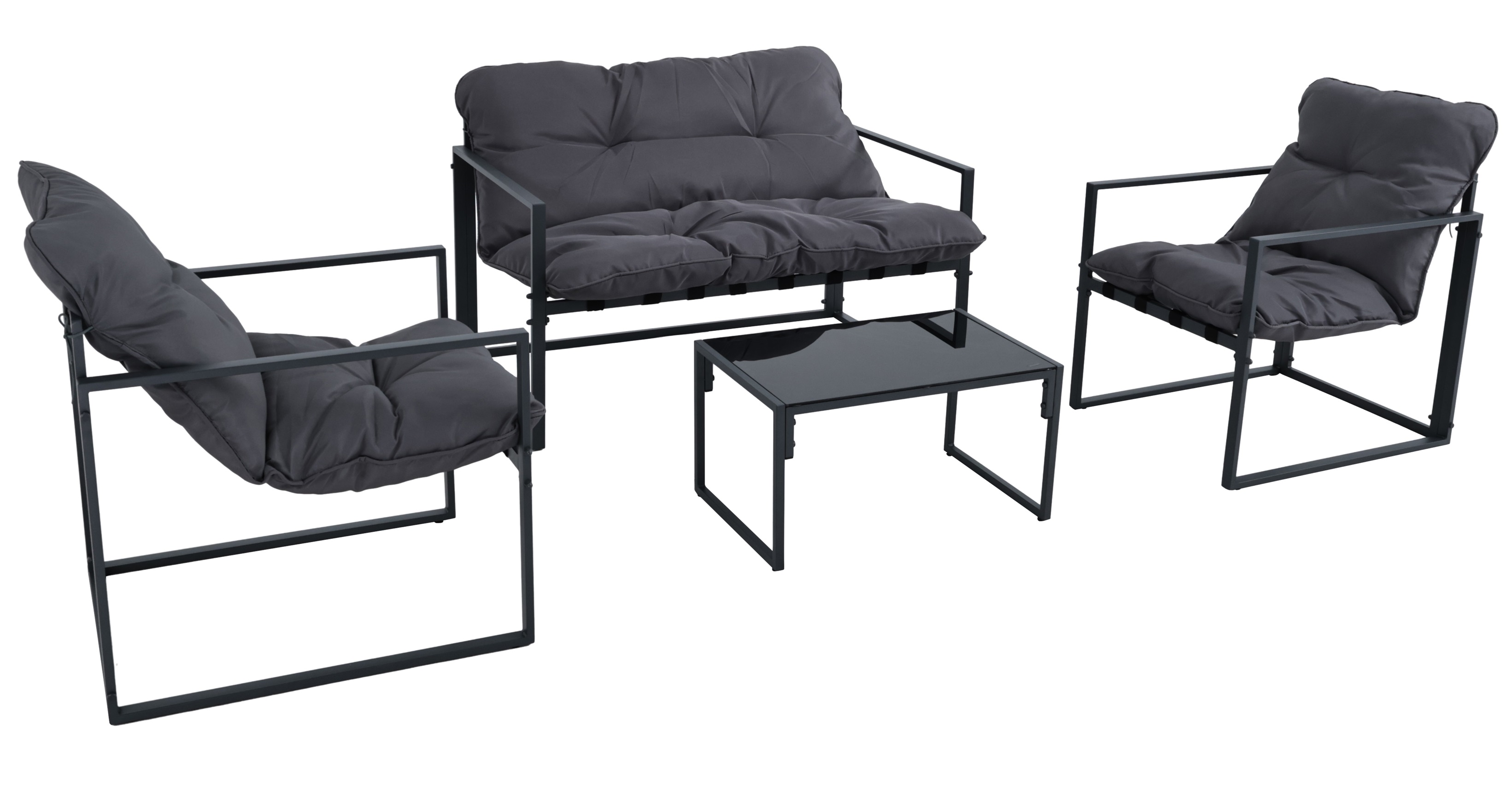 Solhult loungegrupp - Svart/grå Solhult loungegrupp - Svart/grå