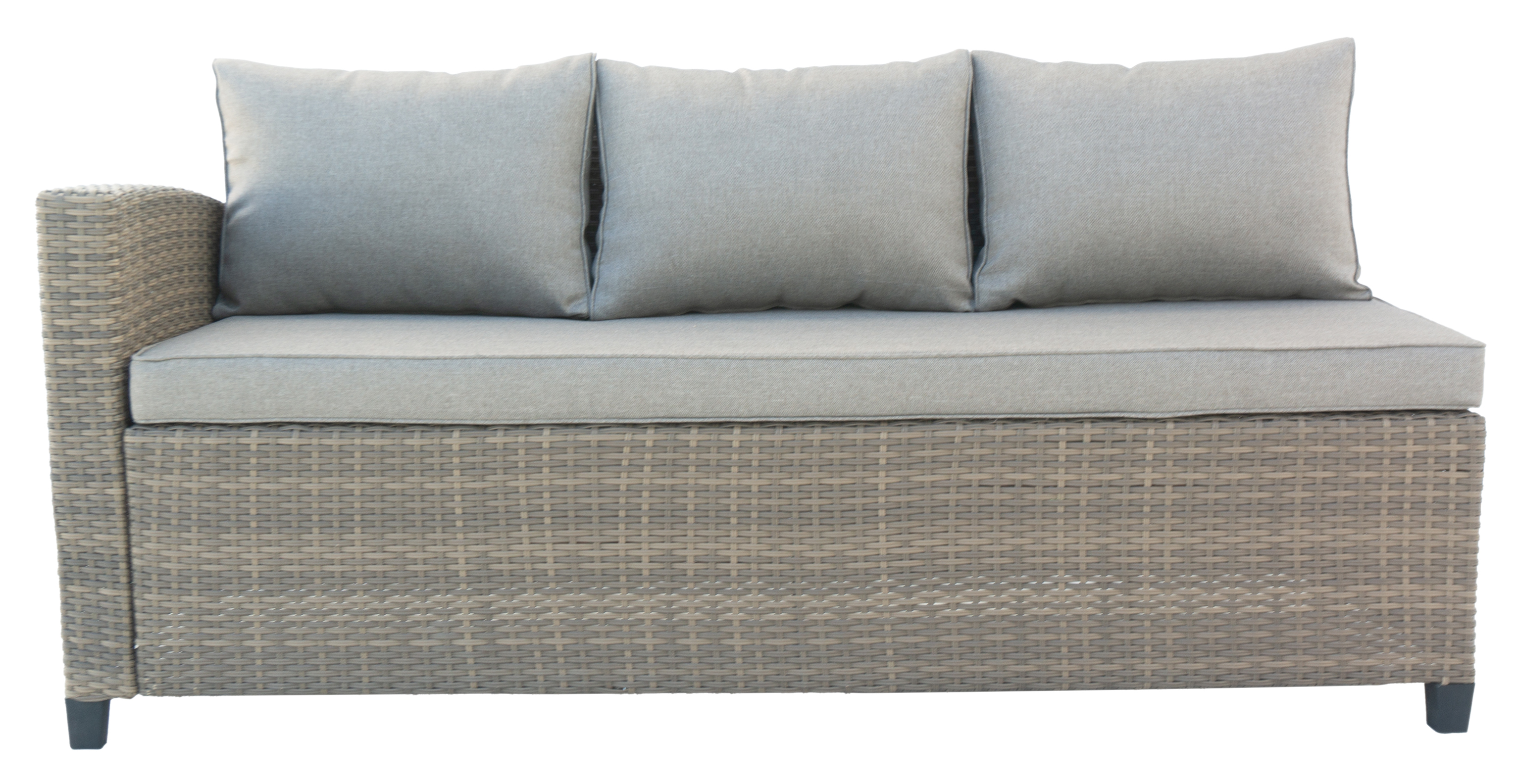 Tor utesoffgrupp med matbord i rotting - Natur