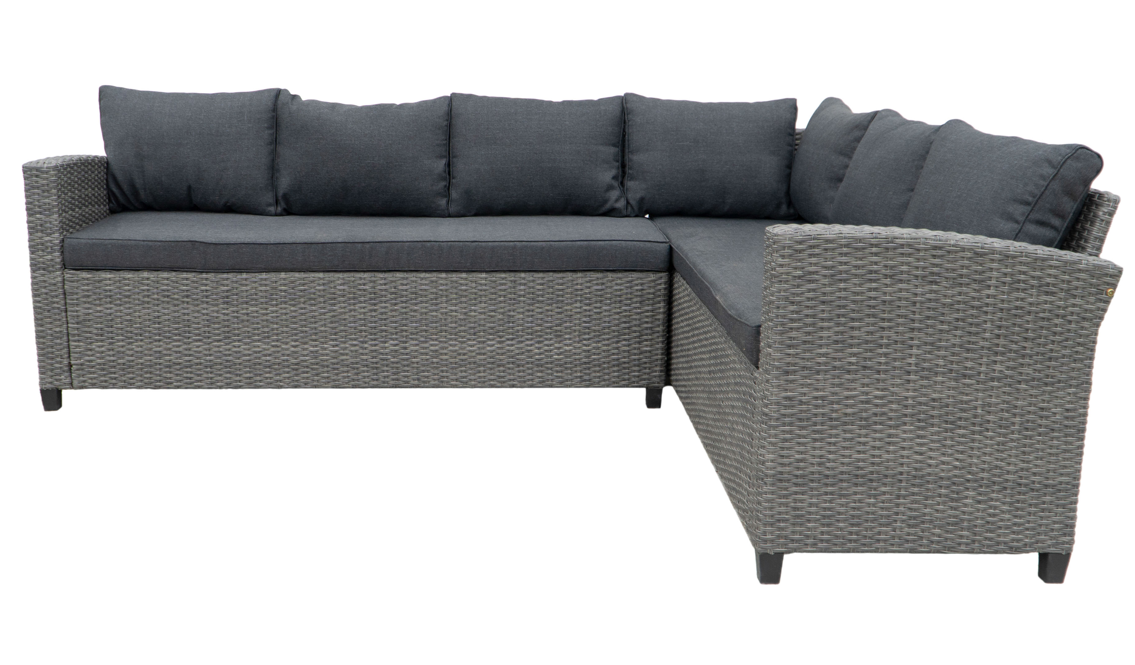 Tor utesoffgrupp med matbord i rotting - Grå konstrotting Tor utesoffgrupp med matbord i rotting - Grå konstrotting