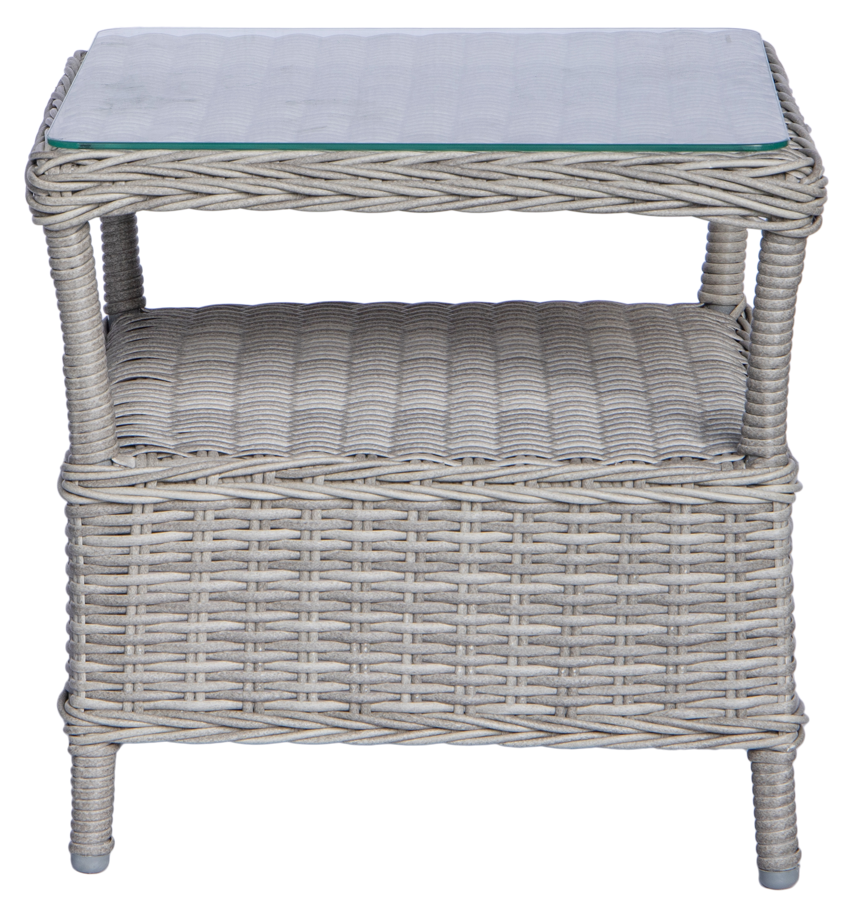 Tor sidobord 48x48 cm i grå konstrotting Tor sidobord 48x48 cm i grå konstrotting