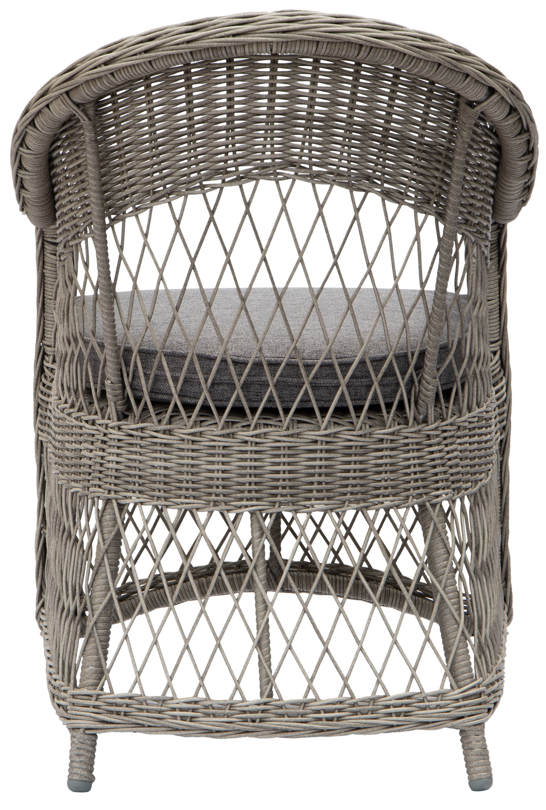 Marbella grå rottingfåtölj med dyna Marbella grå rottingfåtölj med dyna