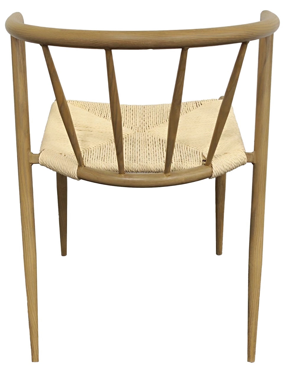 Bella utestol i ek-utseende med beige repsits Bella utestol i ek-utseende med beige repsits