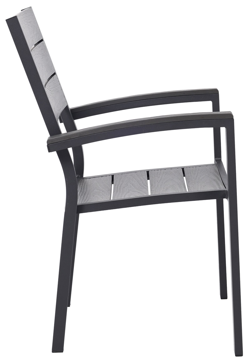 Las Vegas karmstol för utomhus - Svart / Grå aintwood Las Vegas karmstol för utomhus - Svart / Grå aintwood