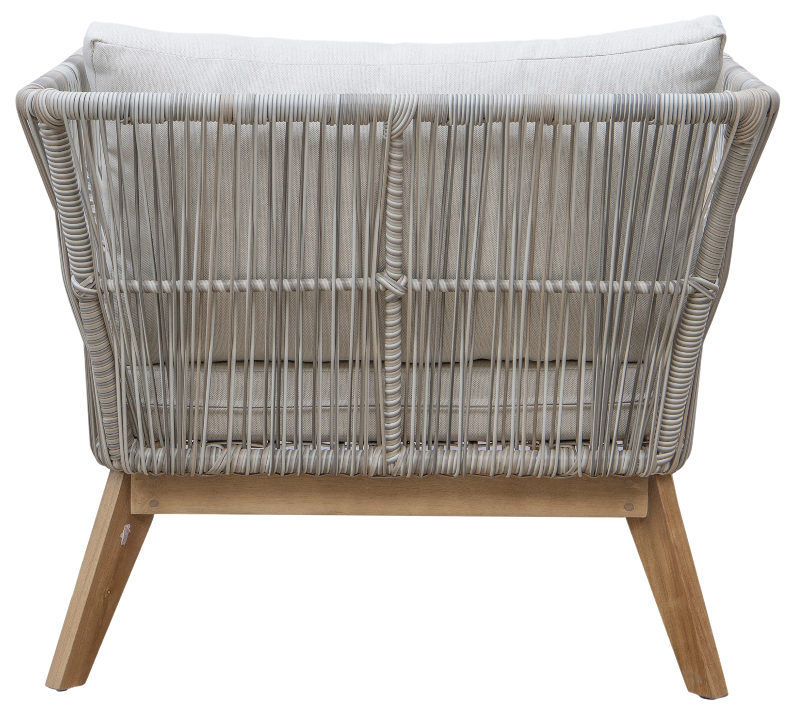 Inez loungegrupp - Grå konstrotting & akacia trä Inez loungegrupp - Grå konstrotting & akacia trä