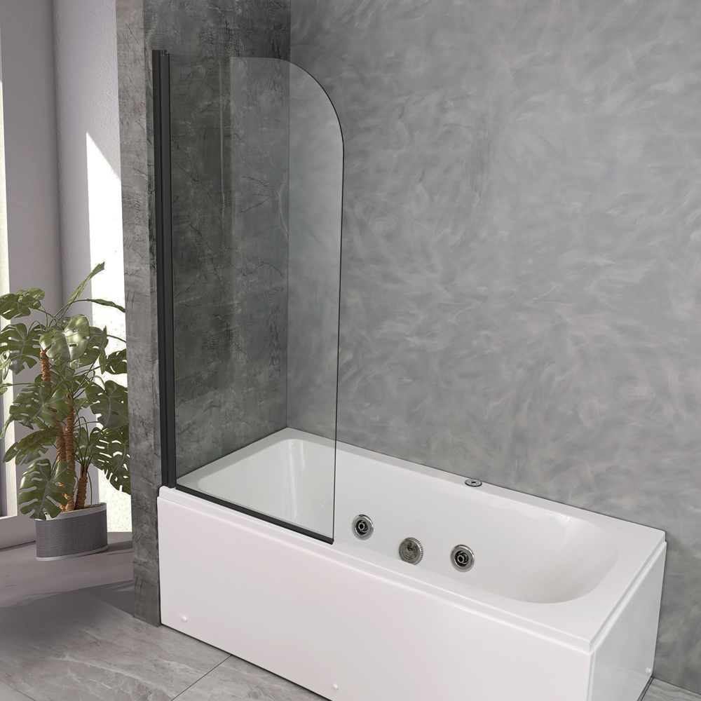 Badkarsvägg Novelle - Rundade hörn | svart Badkarsvägg Novelle - Rundade hörn | svart