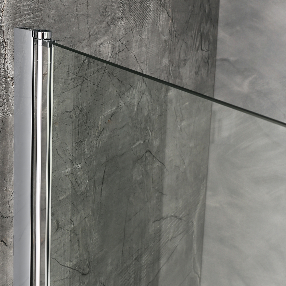 Badkarsvägg Novelle - Rundade hörn | Krom Badkarsvägg Novelle - Rundade hörn | Krom