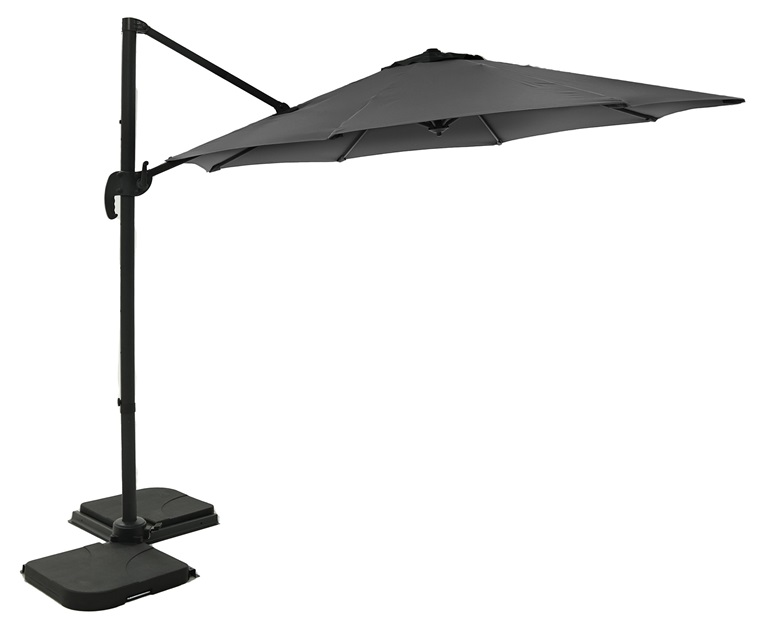 Corsica hngparasoll i mrkgr - 350 cm