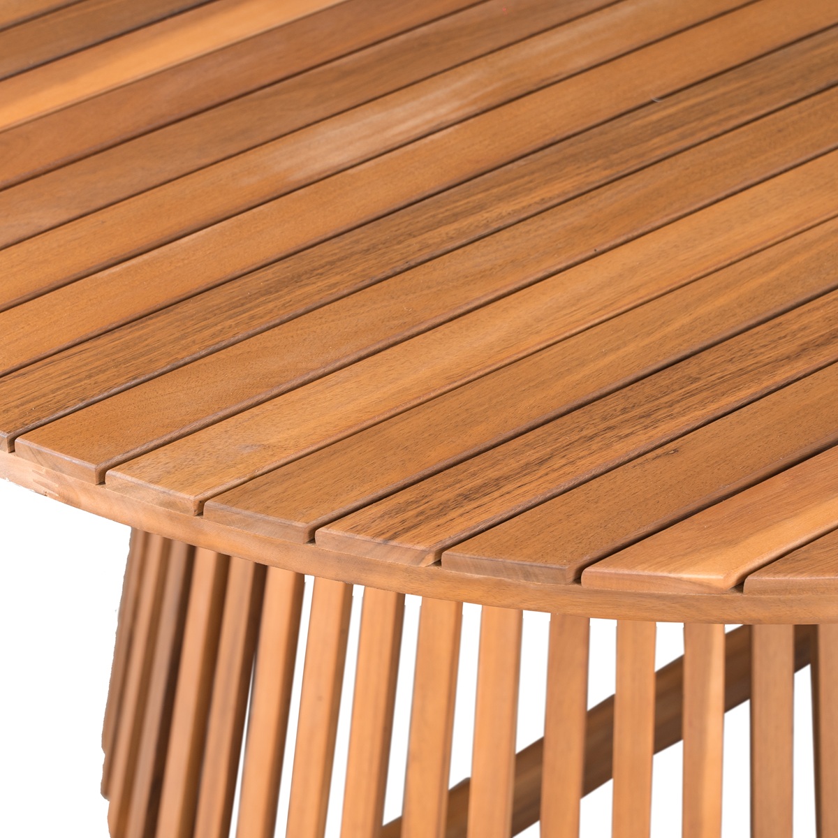 Stork runt matbord i acacia 140 cm