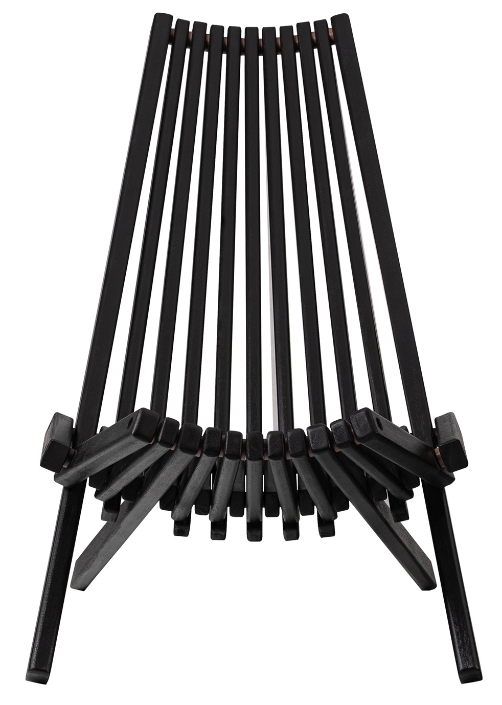 Calcutta däckstol med nackkudde - Svartbetsad Calcutta däckstol med nackkudde - Svartbetsad