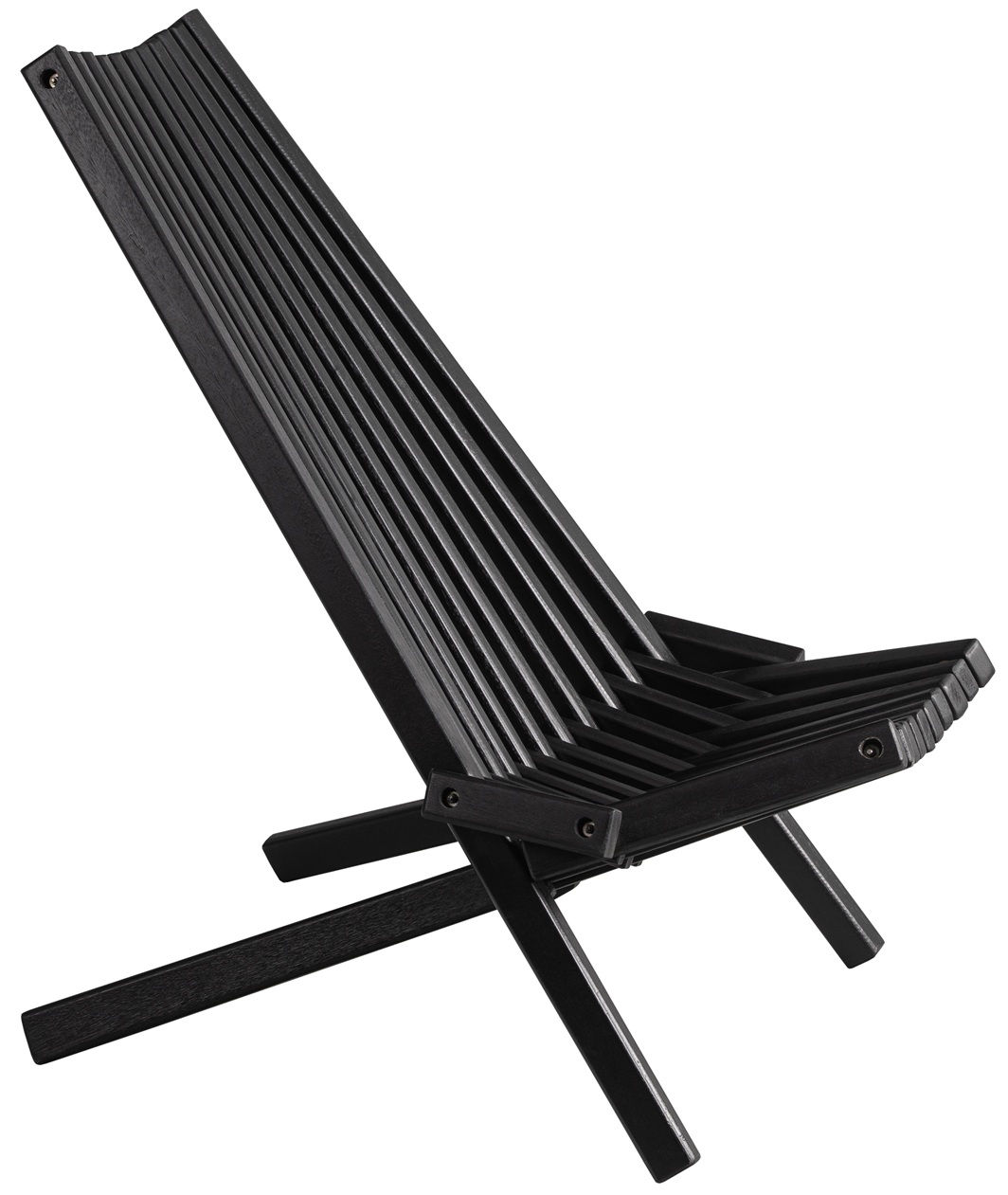 Calcutta däckstol med nackkudde - Svartbetsad Calcutta däckstol med nackkudde - Svartbetsad