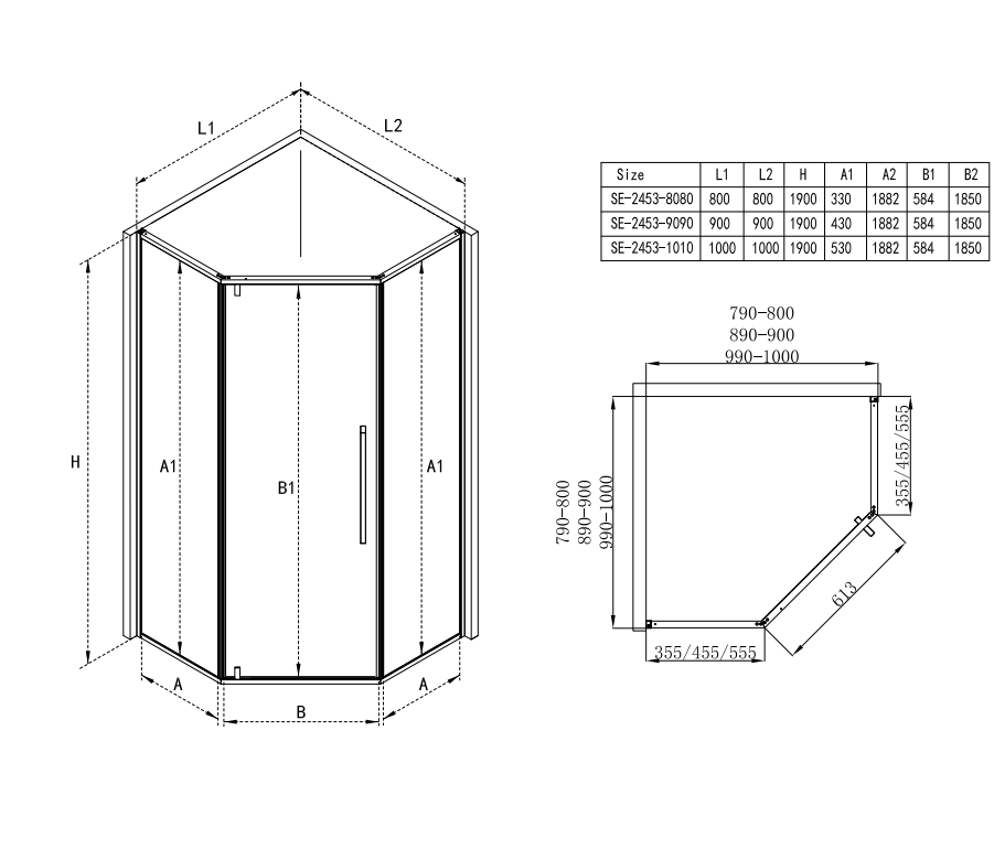 Duschhörna Lisbon - Svart Duschhörna Lisbon - Svart