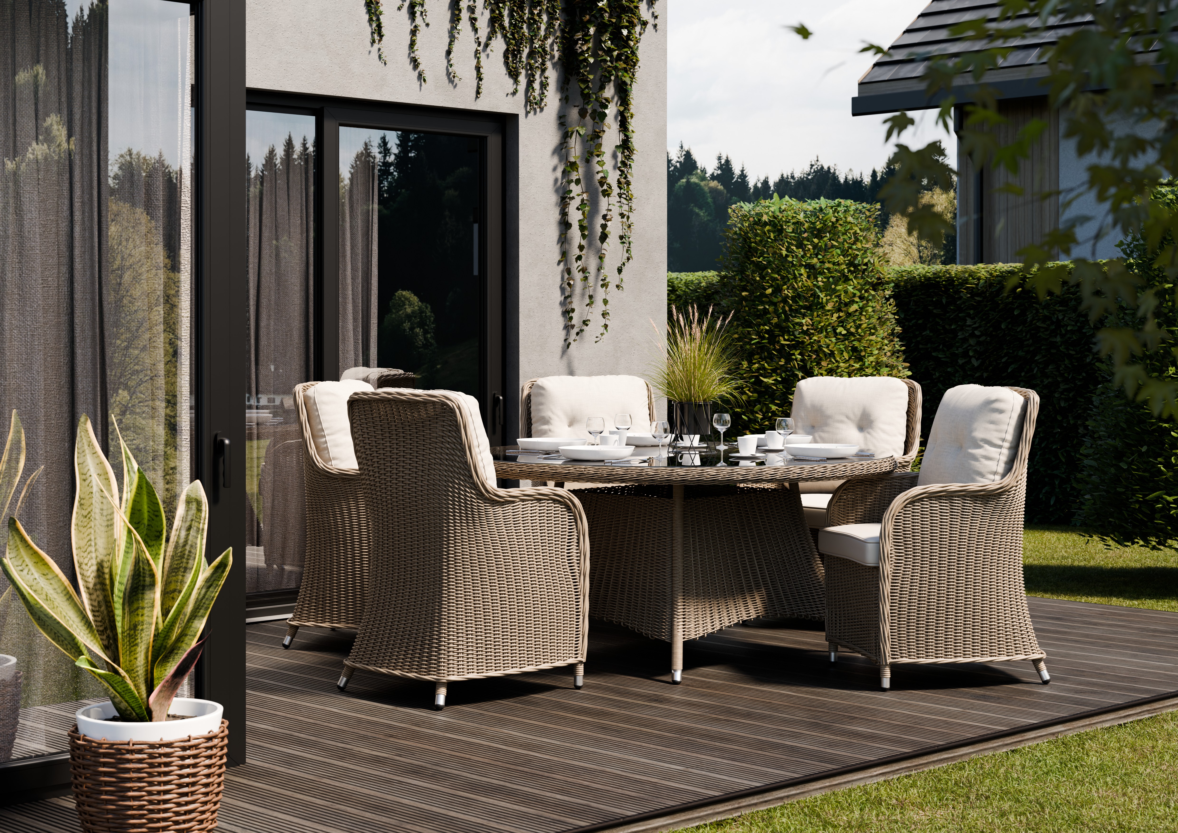 Trdgrdsgrupp - Florida | 150 cm - Naturfrgad rotting