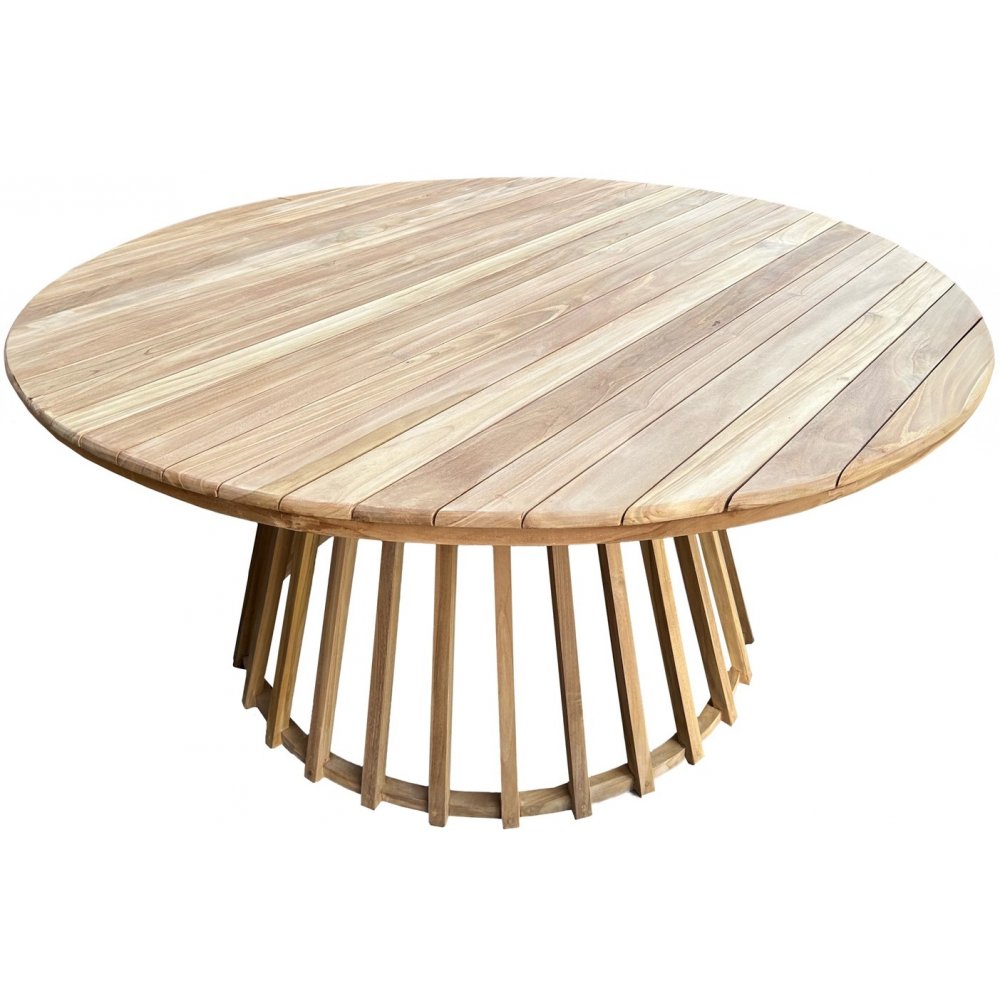 Saltö utomhusmatgrupp runt bord Ø150 cm med 6 matstolar – Teak Saltö utomhusmatgrupp runt bord Ø150 cm med 6 matstolar – Teak