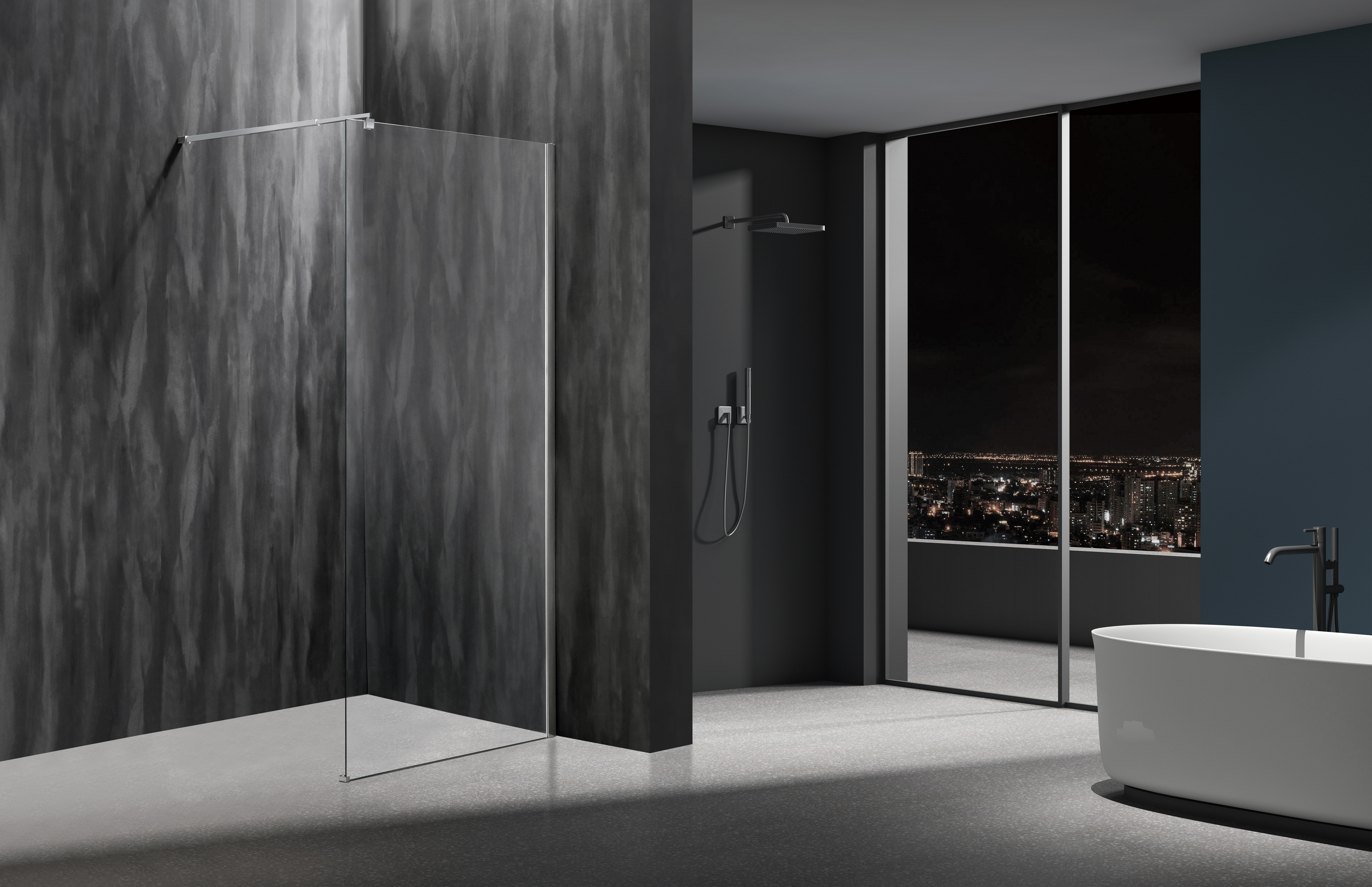 Duschvgg - Crystal 900