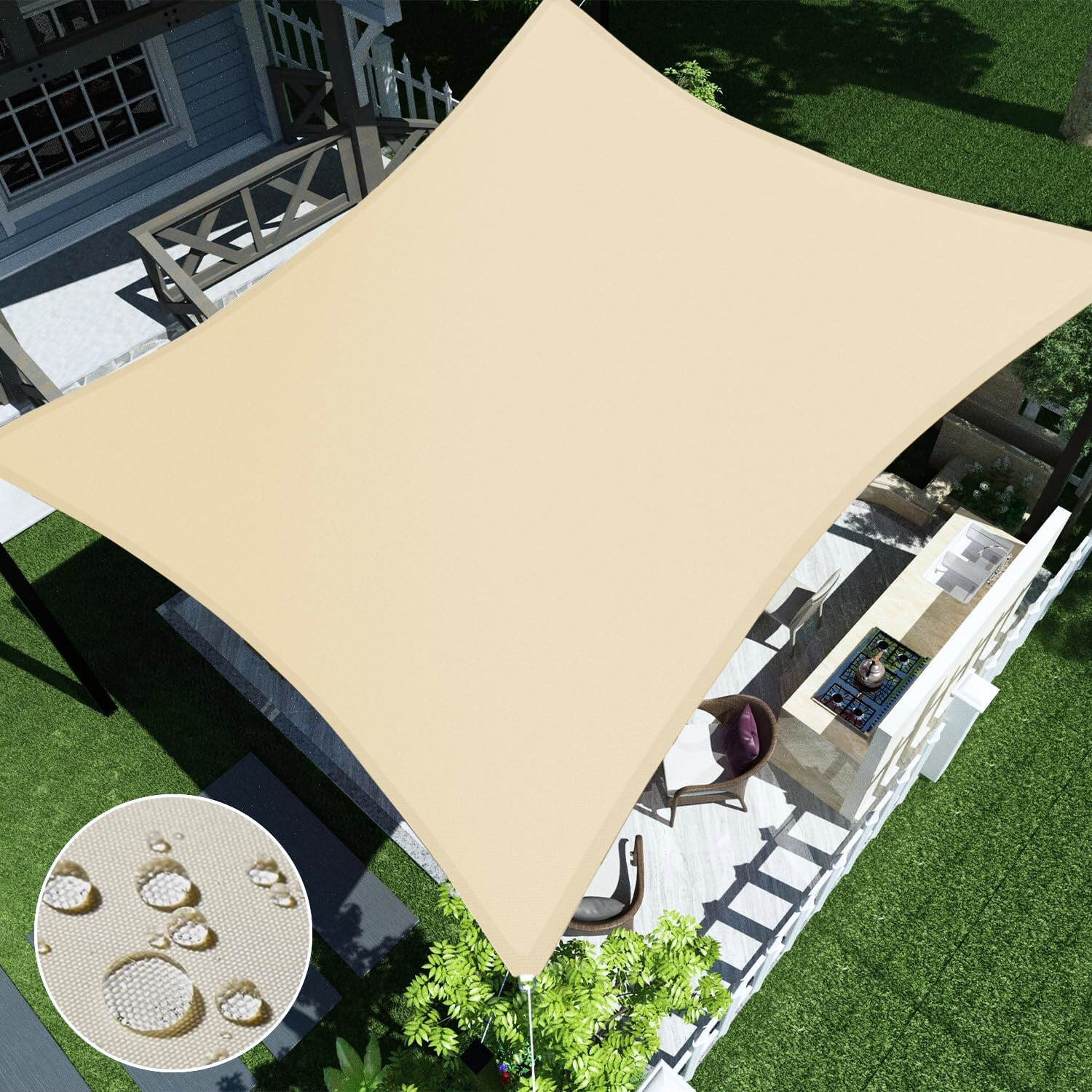 Aria solskydd 3x3 meter - Beige